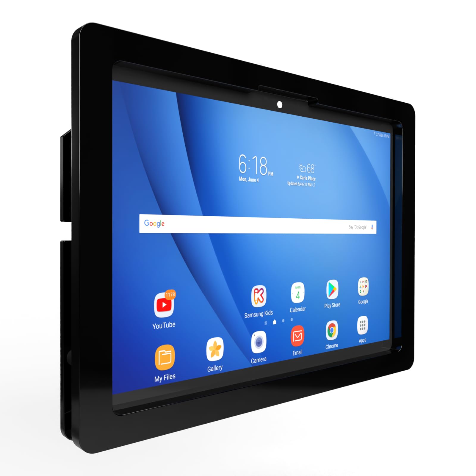 TABcare Security Anti-Theft Acrylic VESA Case for Lenovo TAB M11, K11, Idea Tab 11 with Wall Mount Kit & 90-Degree USB C Charge 