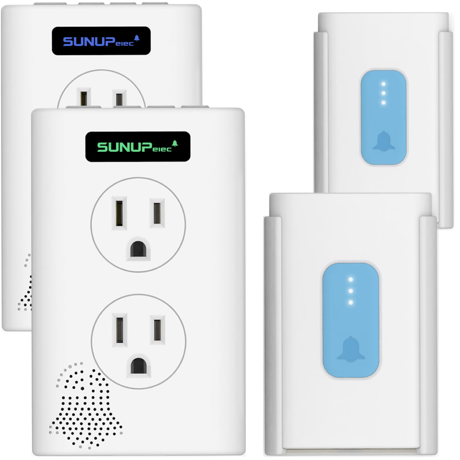 Wireless Doorbell,Door Bell Kit With Extra Outlets & Nightlight,1400Ft Range,Doorbell Signal Extender,Ip65 Waterproof,Do Not Dis