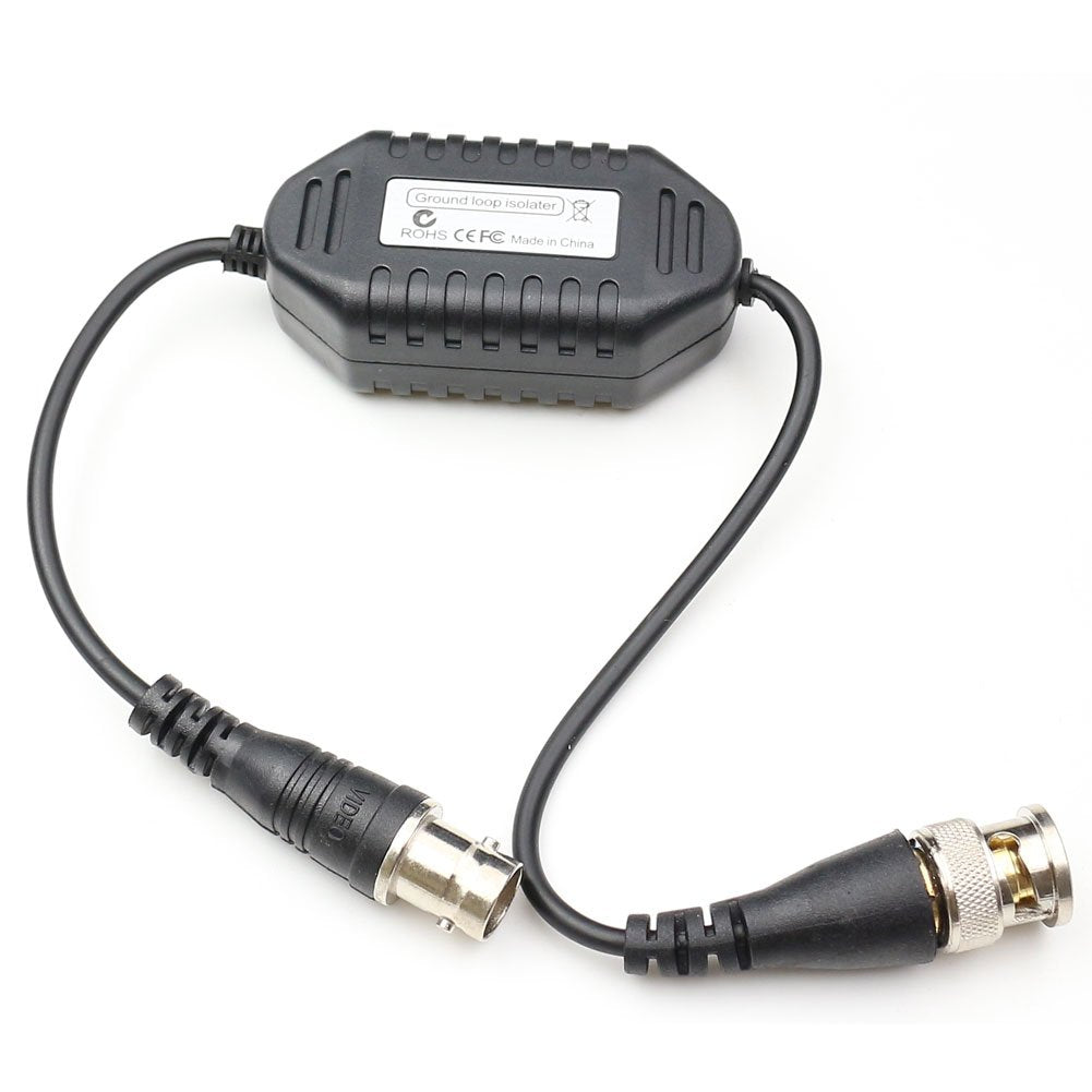 Anhan Bnc Ground Loop Isolator Cctv Video Balun, Bnc Male To Bnc Female Adapters Connecter Coaxial Security Camera Ground Loop I