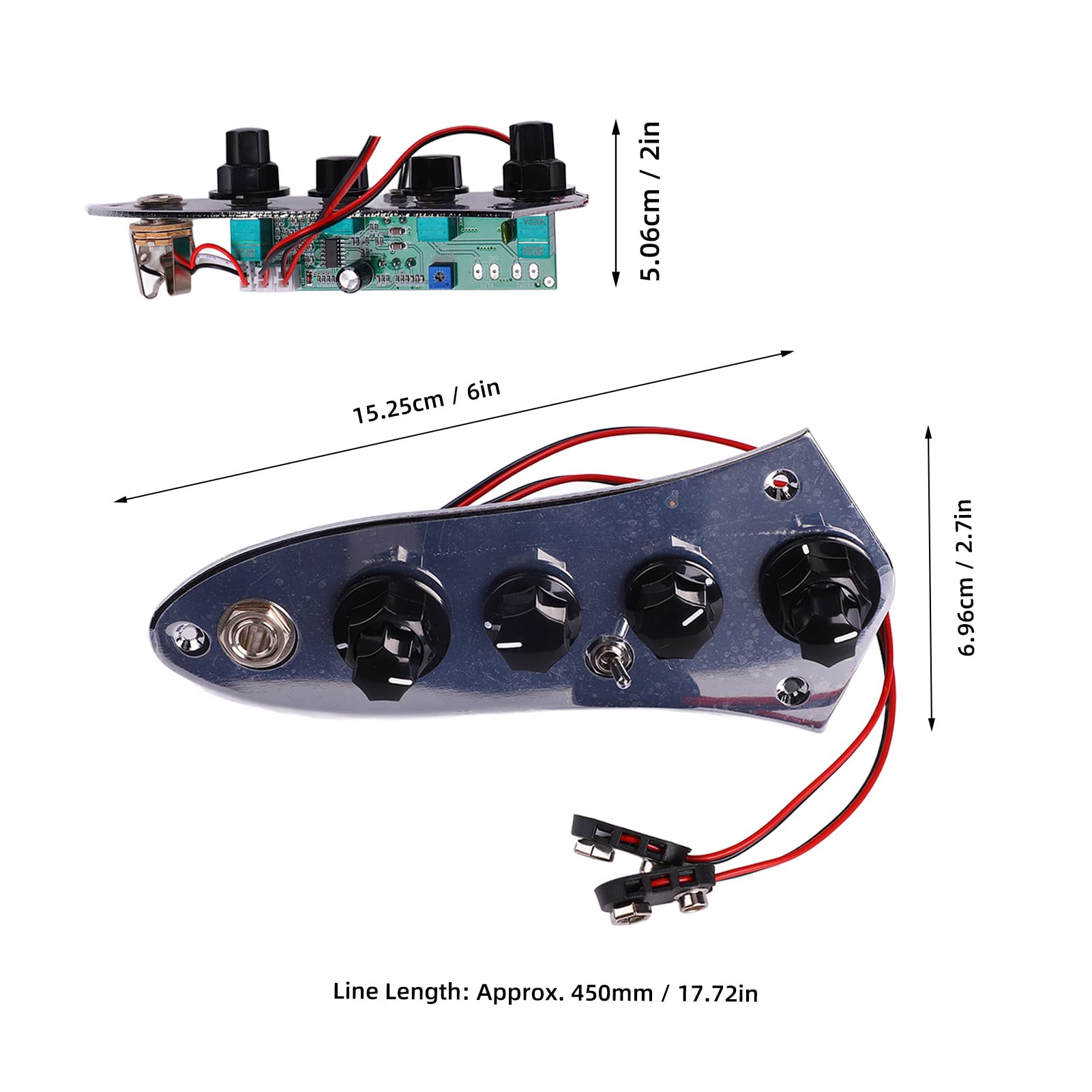 Fully Loaded Control Plate Pre Wired Control Plate With Wiring Harness For Jazz Bass Passive Active Switching Instrument Accesso