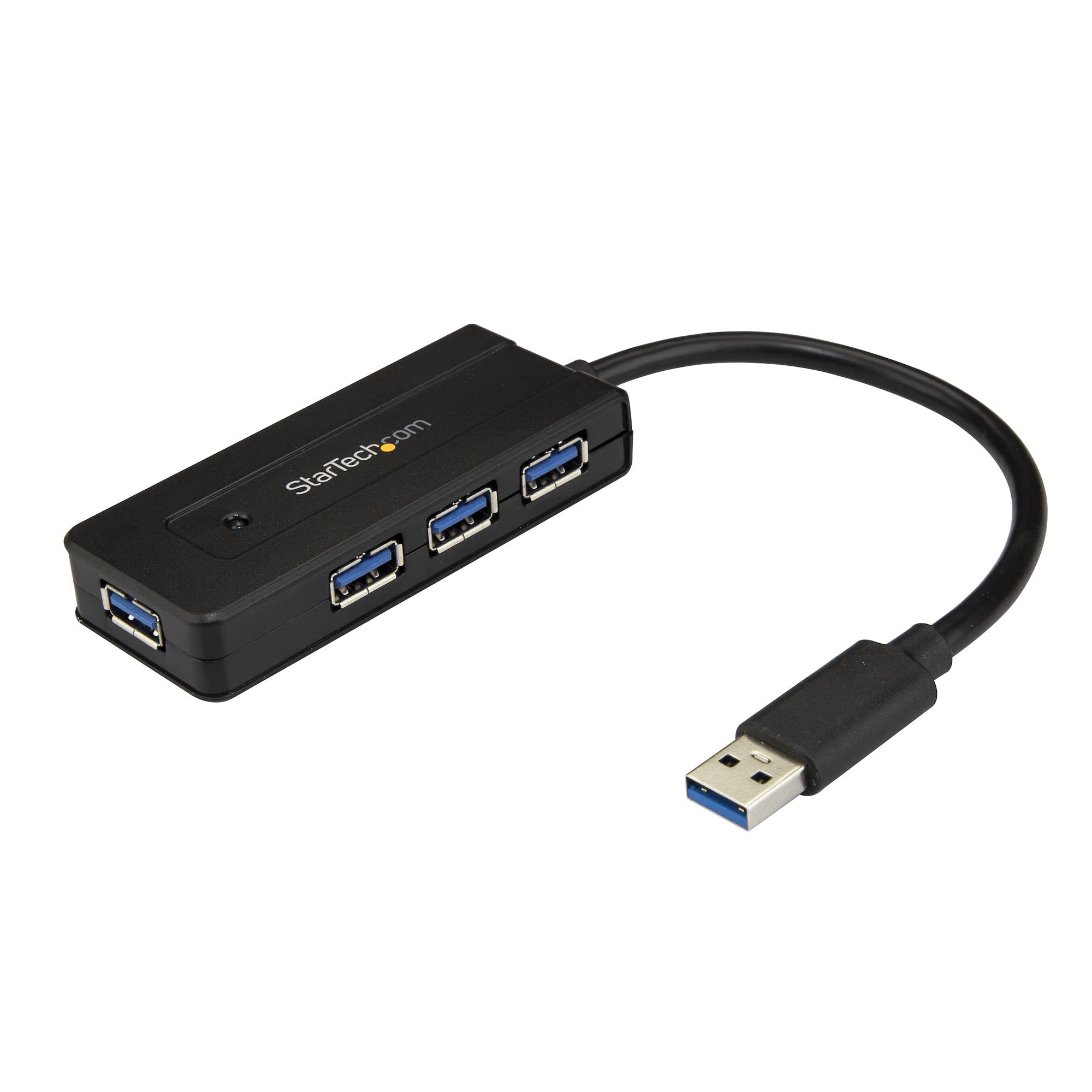 StarTech.com 4 Port USB 3.0 Hub SuperSpeed 5Gbps with Fast Charge Portable USB 3.1 Gen 1 Type-A Laptop/Desktop Hub - USB Bus Pow