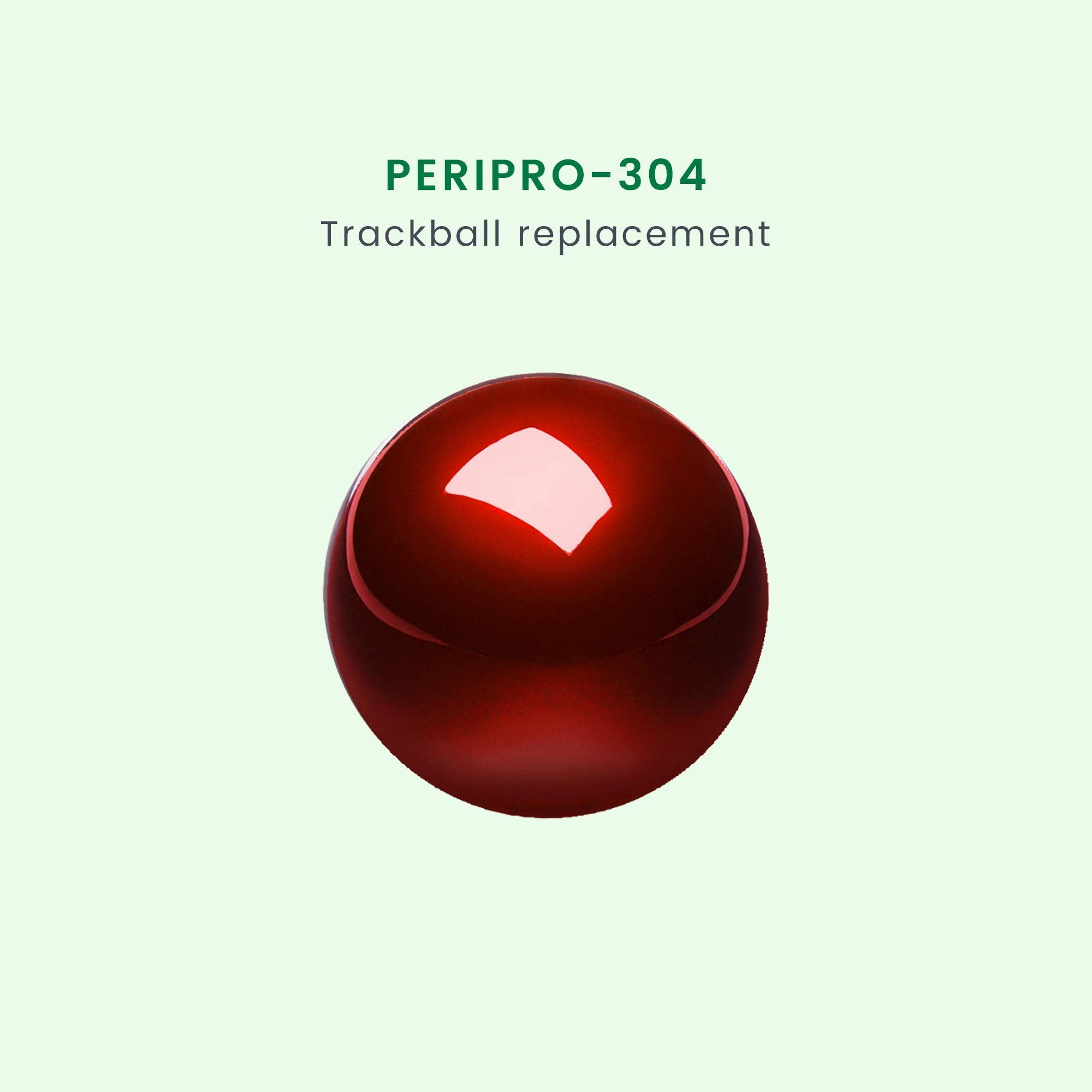 Perixx Peripro 304 Trackball, 2.17 Inch Large Replacement Ball For Periboard And Kensington Mouse, Glossy Red, 18033