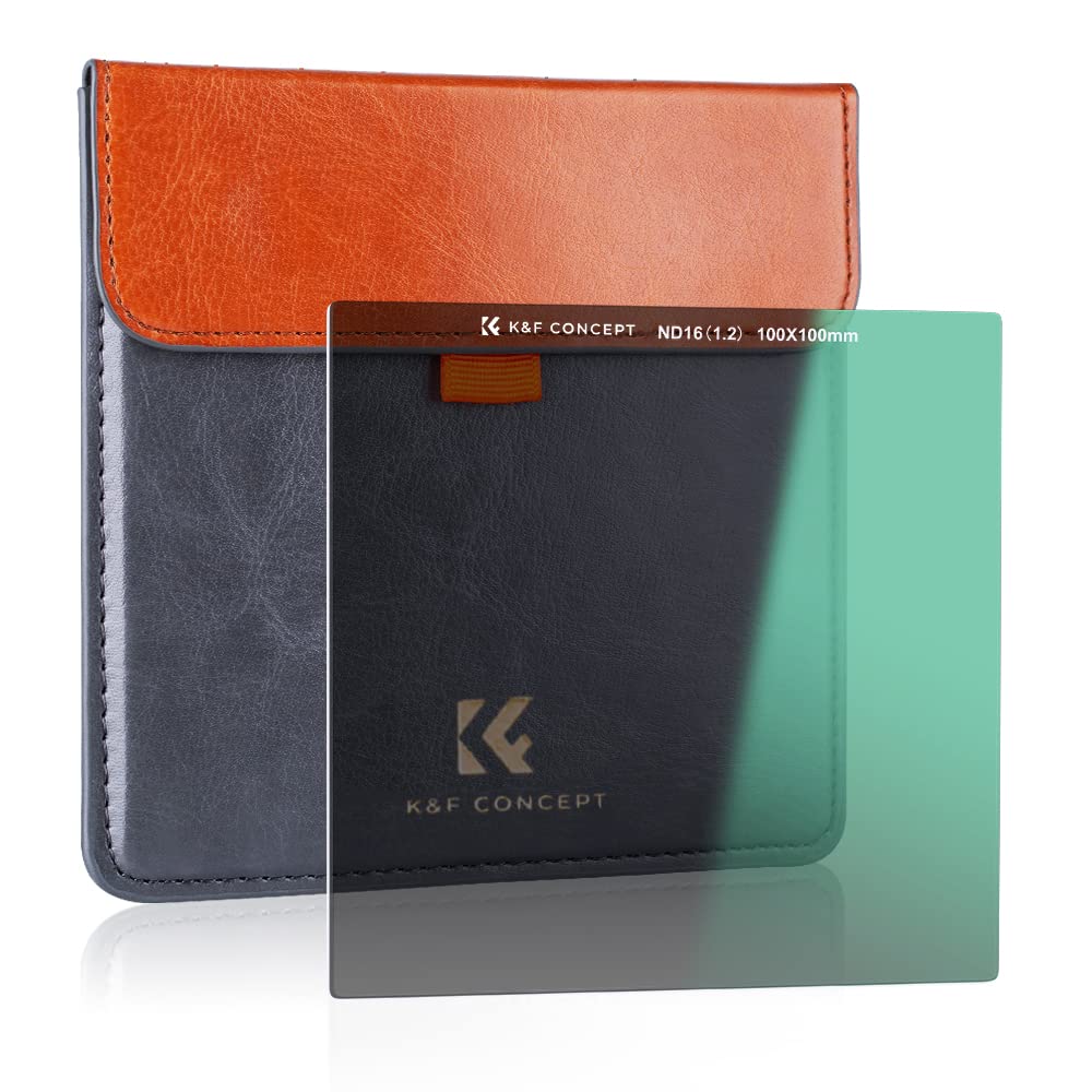 K&F Concept 100X100Mm Square Nd16 (4 Stops) Filter Waterproof Neutral Density Filter With 28 Multi Layer Coatings For Camera Lens