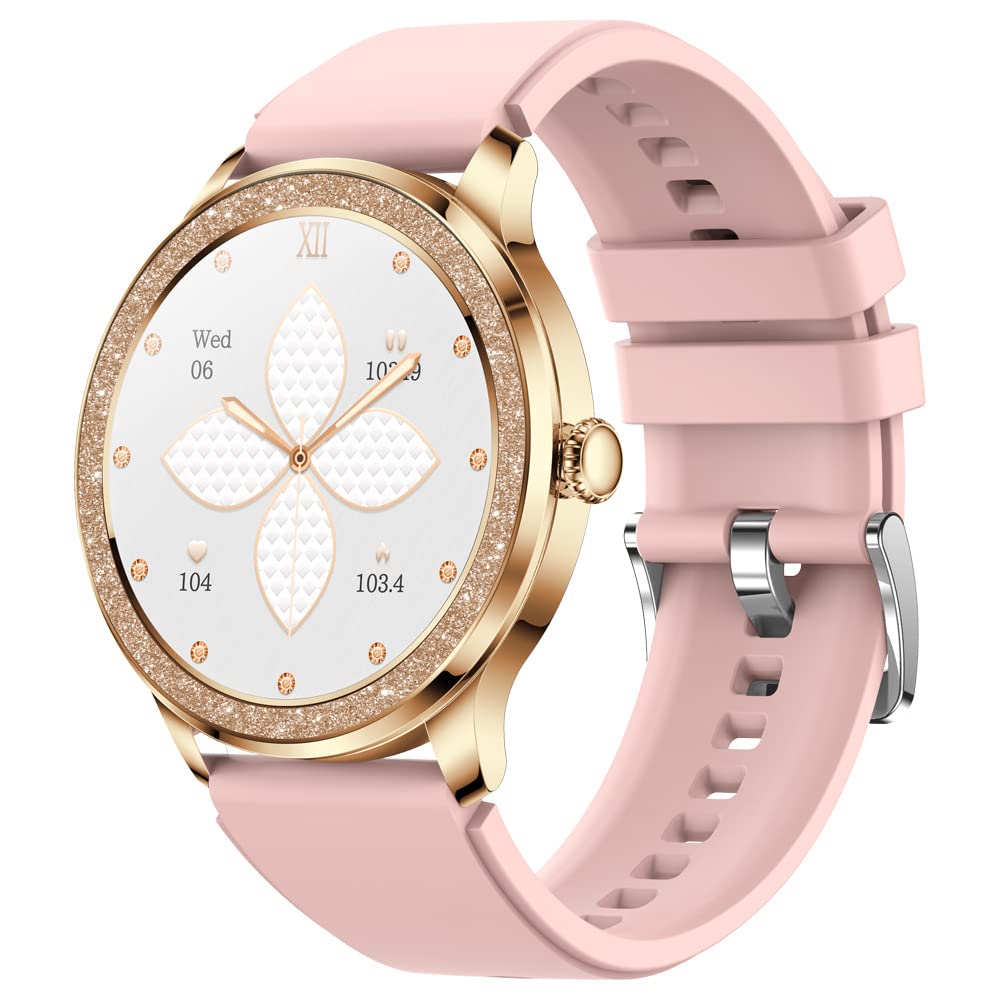 Smart Watches For Women Bluetooth Call Dial/Messages Reminder Smartwatch Fitness Watch With Pedometer Step Counter Customized Di