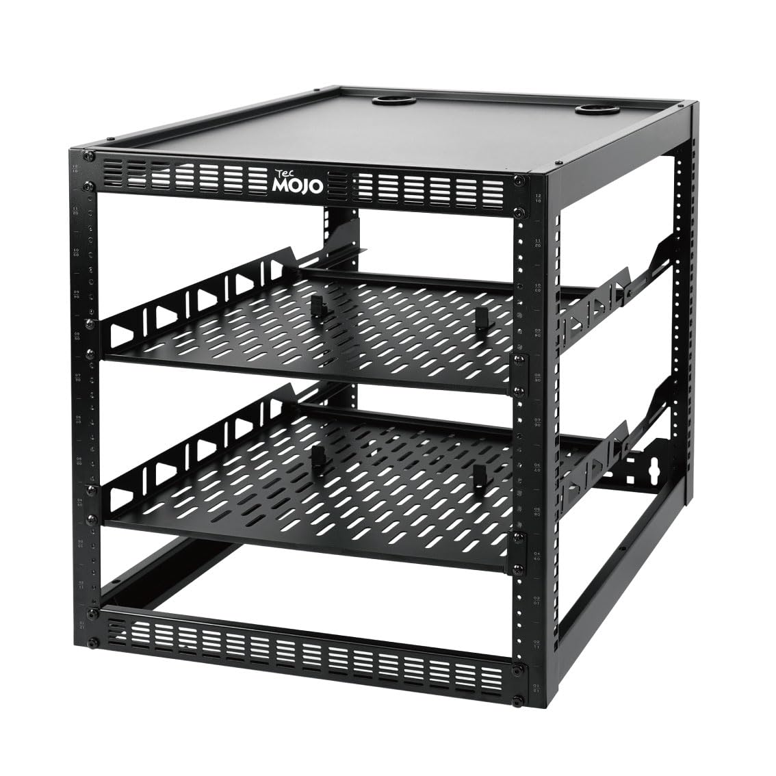 Tecmojo12U Open Frame Network Rack For Servers & Av Gear,Server Rack Floor Standing Or Wall Mounted,With 2 Pcs 1U Server Rack Sh