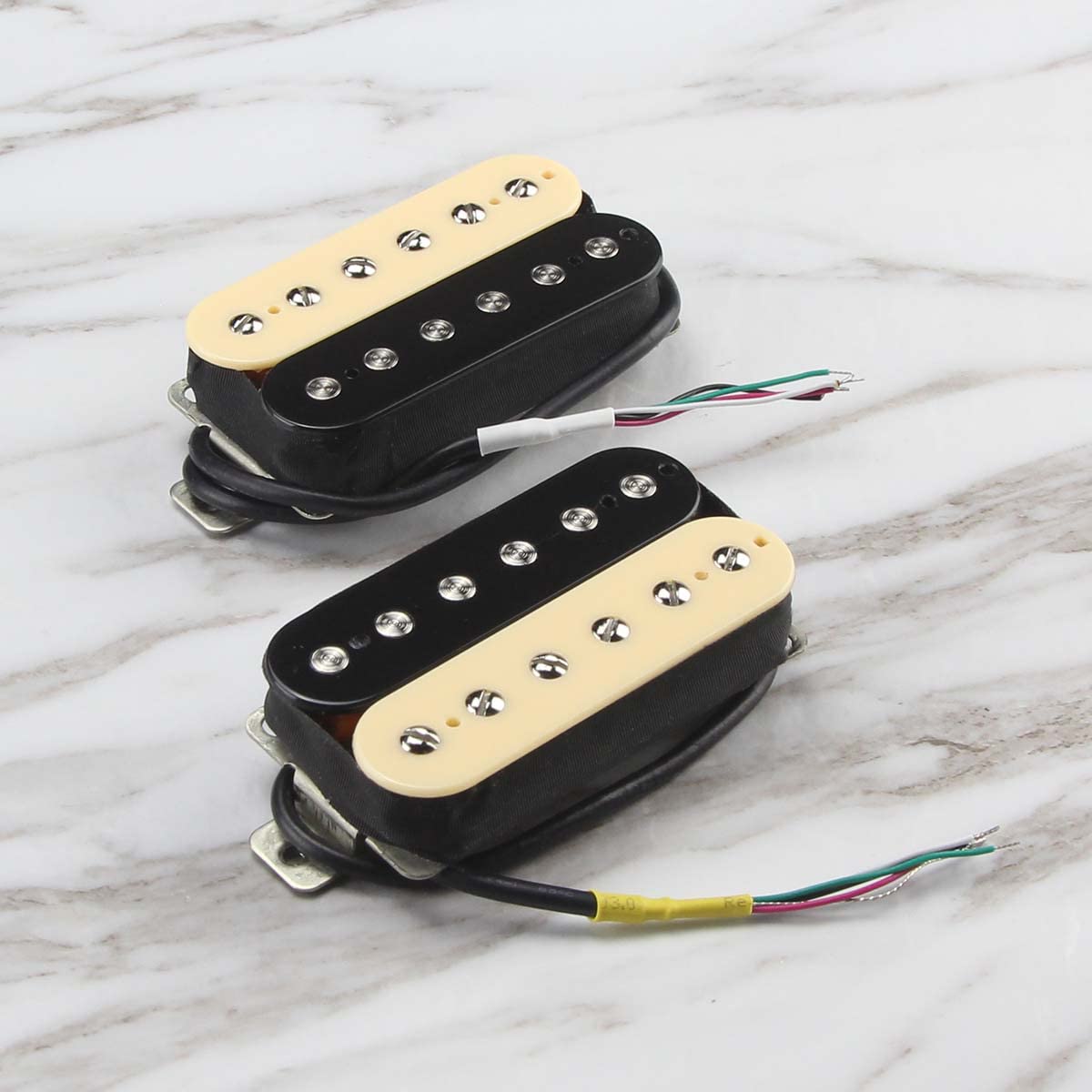 Fleor Alnico 5 Guitar Pickup Zebra Neck And Bridge Humbucker Pickups Set