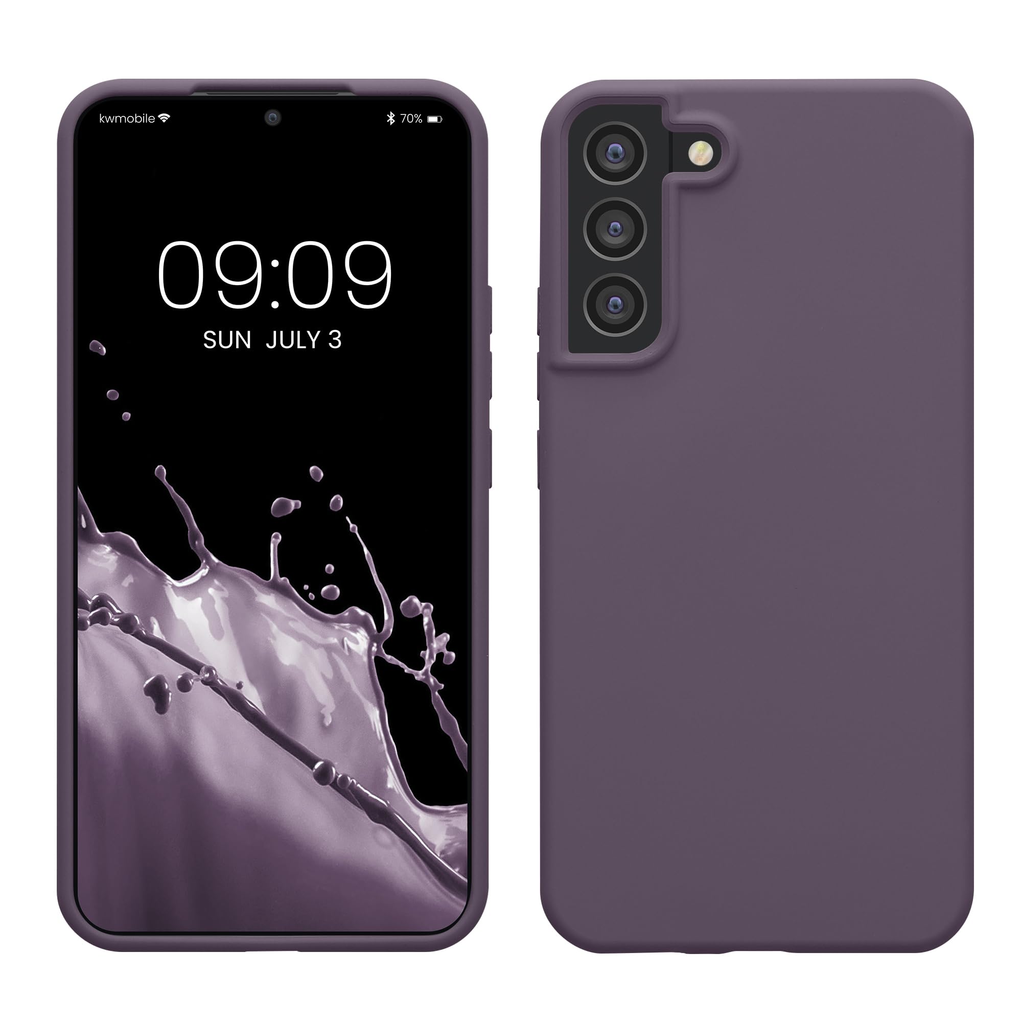 kwmobile Case Compatible with Samsung Galaxy S22 Plus Case - TPU Silicone Phone Cover with Soft Finish - Pale Iris