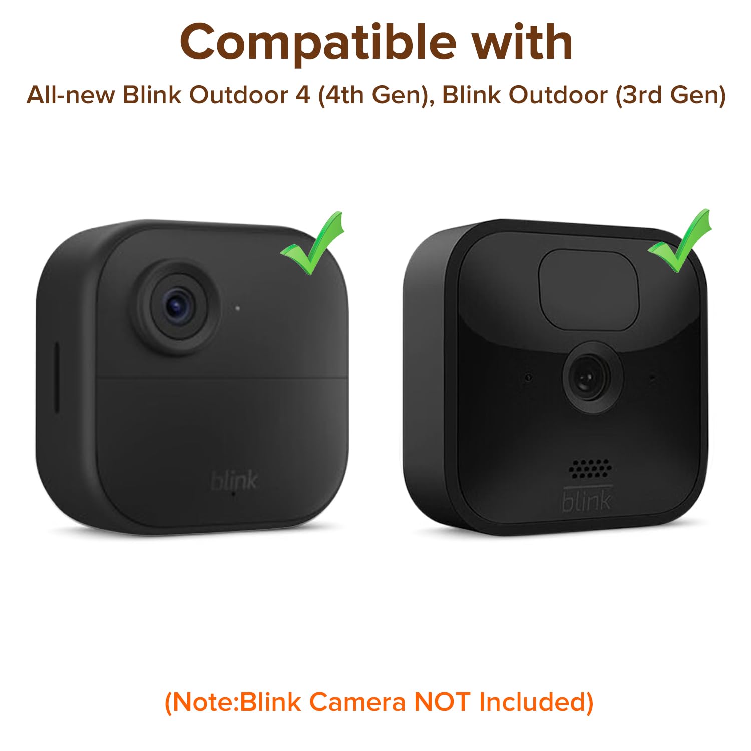 Delilyn Gutter Mount For All New Blink Outdoor 4 (4Th Gen)&(3Rd Gen), Weatherproof Protective Housing + 360Swivel Adjustment Rus