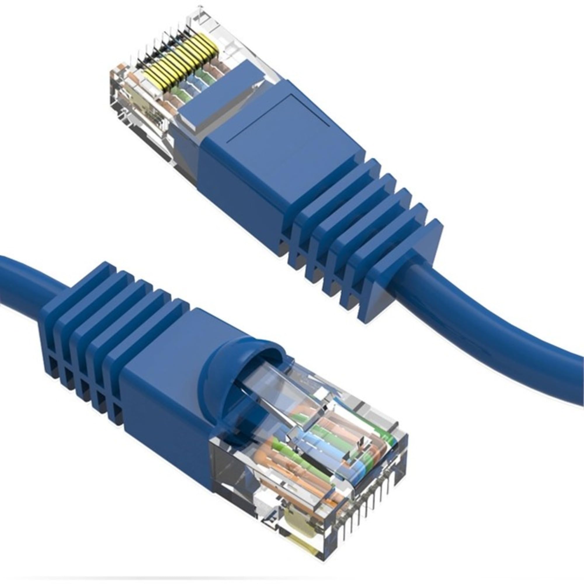 Axiom 200Ft Cat6 550Mhz Patch Cable Clear-Snagless Universal Boot (Blue)
