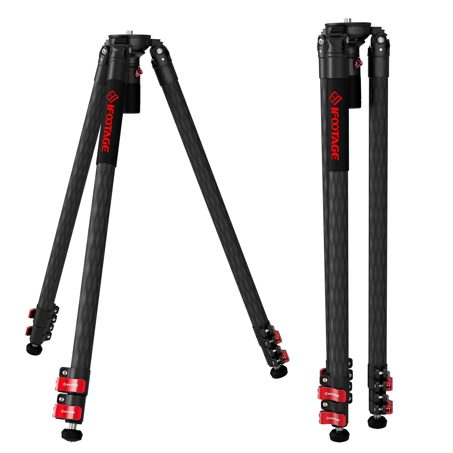 Ifootage Tripod, 61    Carbon Fiber Video Camera Tripod With Quick Fastbowl, Max Load 19.8 Lbs, Compatible With Canon, Nikon, So