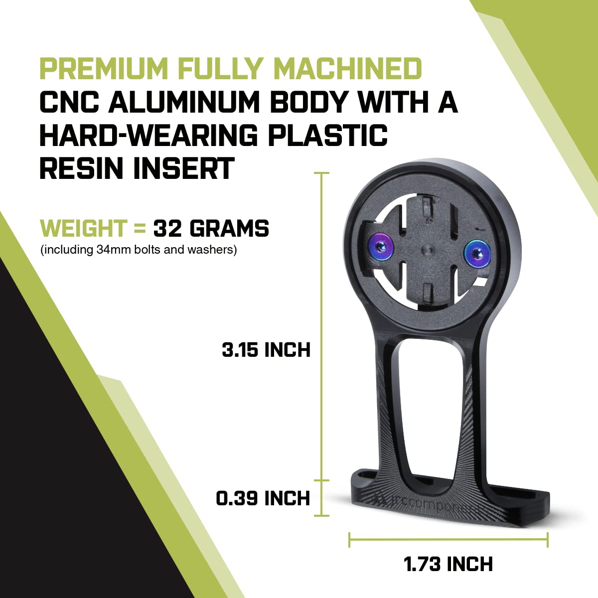 Jrc Components Stealth+ Premium Bike Mount | Compatible With All Wahoo Elemnt Gps Computers