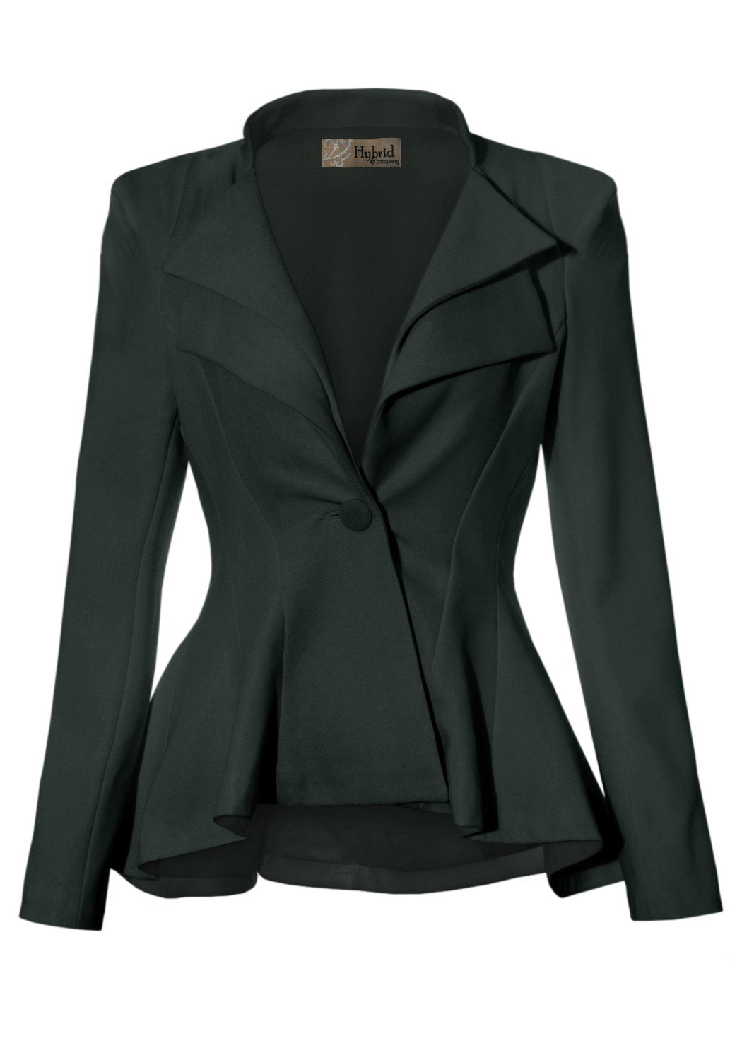 Women Double Notch Lapel Office Blazer Jk43864 1073T Green 2X
