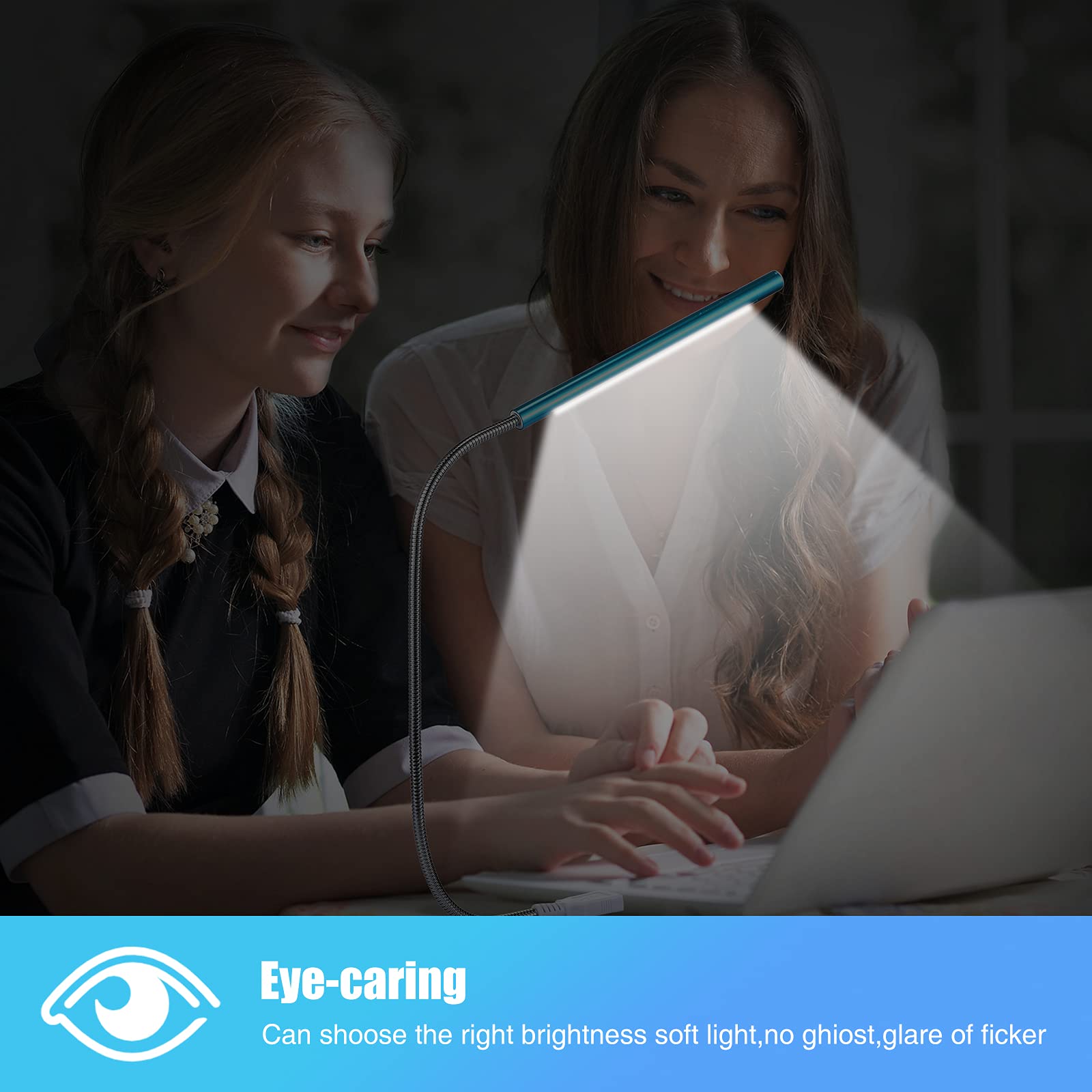 Mudder 2 Pieces Usb Led Light Usb Light For Laptop Keyboard Light Gooseneck Light Computer Light Flexible Stick Dimmable Led Lam