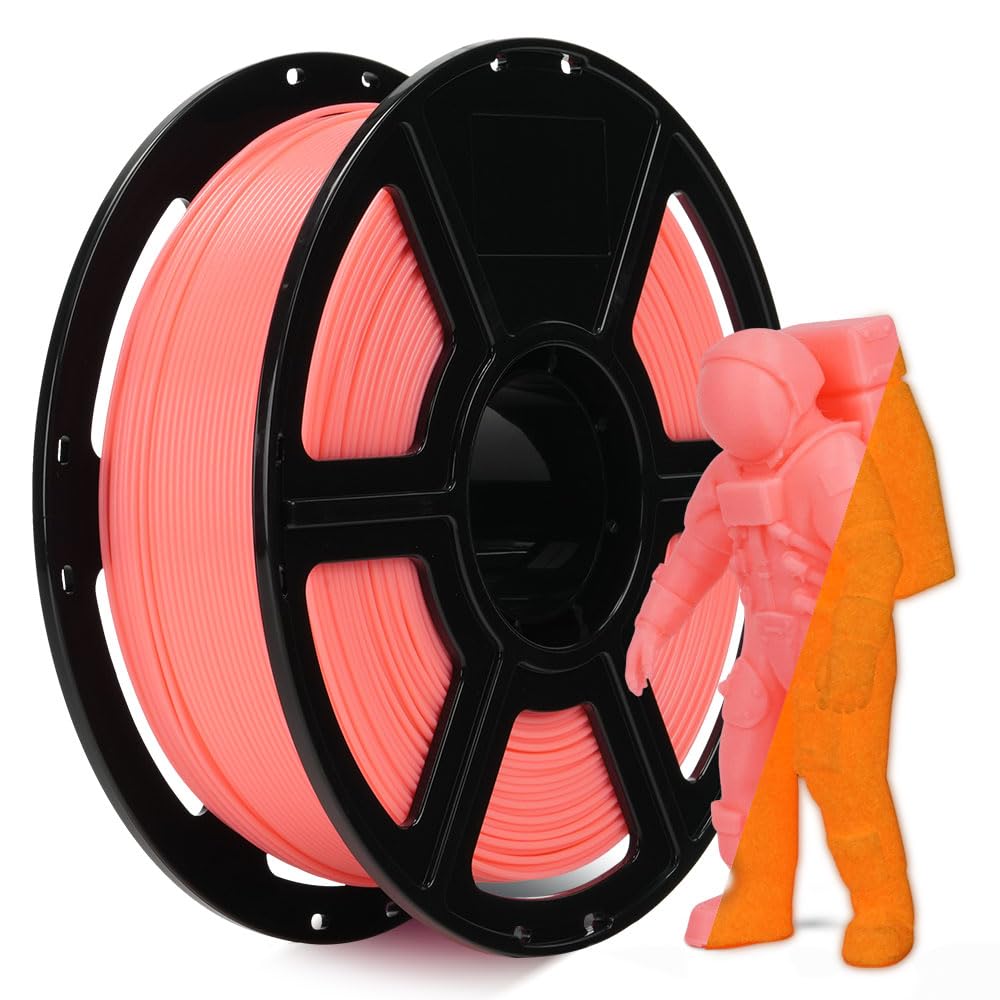 FLASHFORGE Glow in The Dark Rapid PLA Filament 1.75mm, High Flow Speedy 3D Printer Filament Luminous Red, Max 500mm/s High-Speed