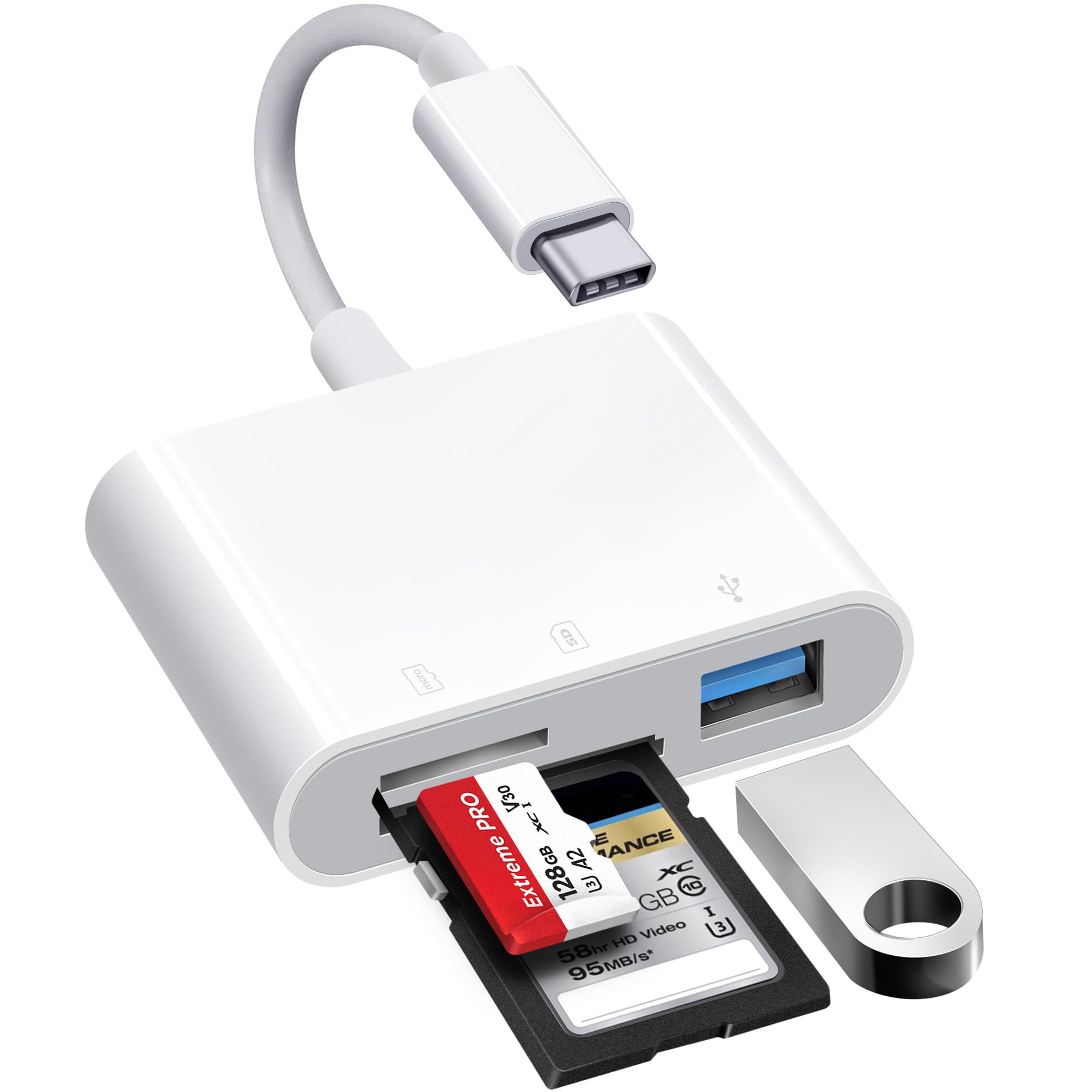 Sd Card Reader Usb C, Wnxsload Memory Card Reader Fortf Sd Micro Sd Sd Cards, Usb C Type C Sd Adapter Compatible With Iphone 15,