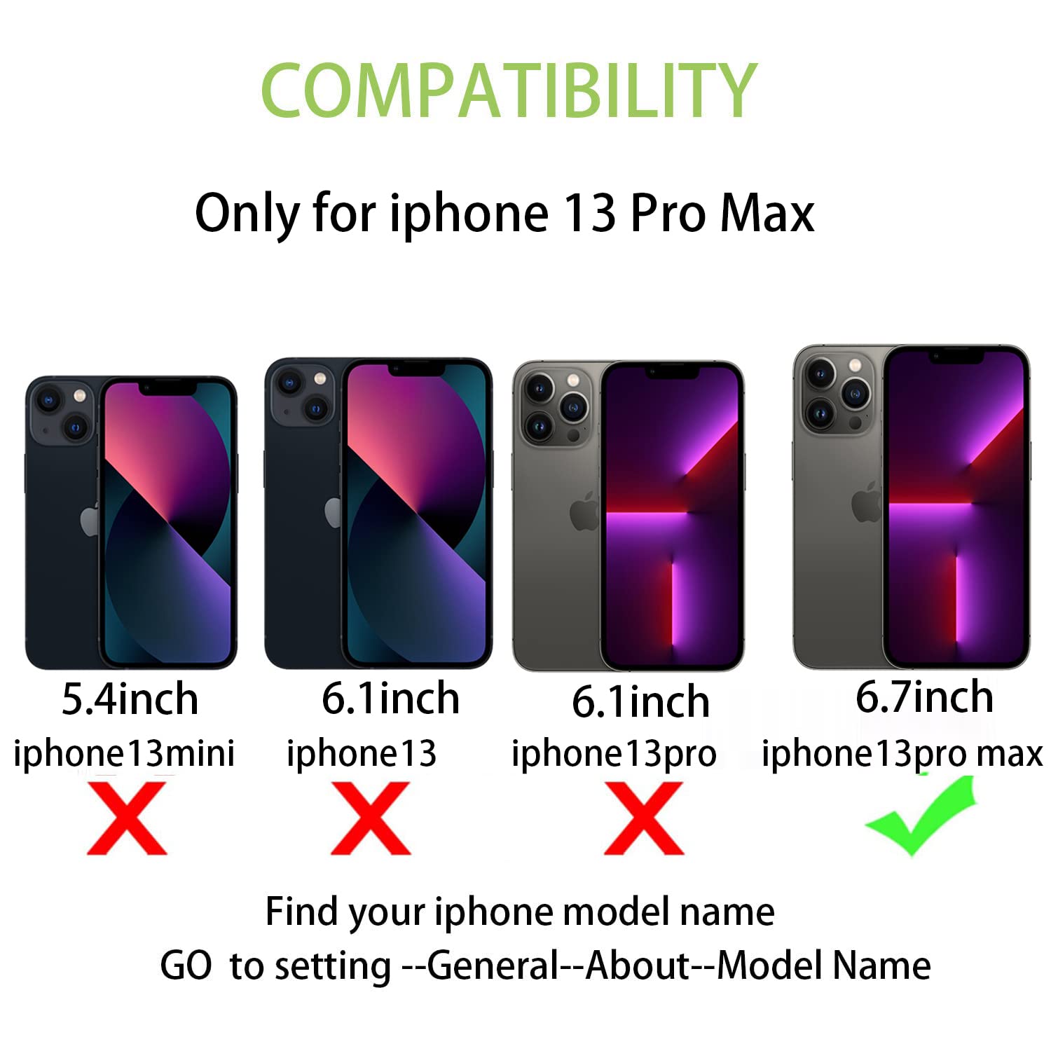 Cavor For Iphone 13 Pro Max Case With Card Holder,Iphone 13 Pro Max Wallet Case For Women Men,Phone Case Iphone 13 Pro Max Case