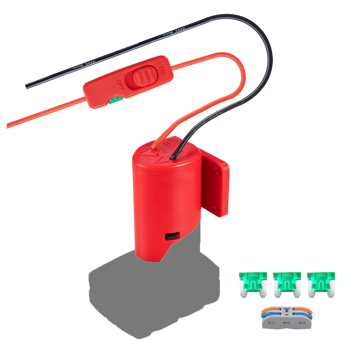 Upgraded Battery Adapter Compatible For Milwaukee M12 12V Battery Adapter All In One Design Of The Fuse And Switch Power Wheel A