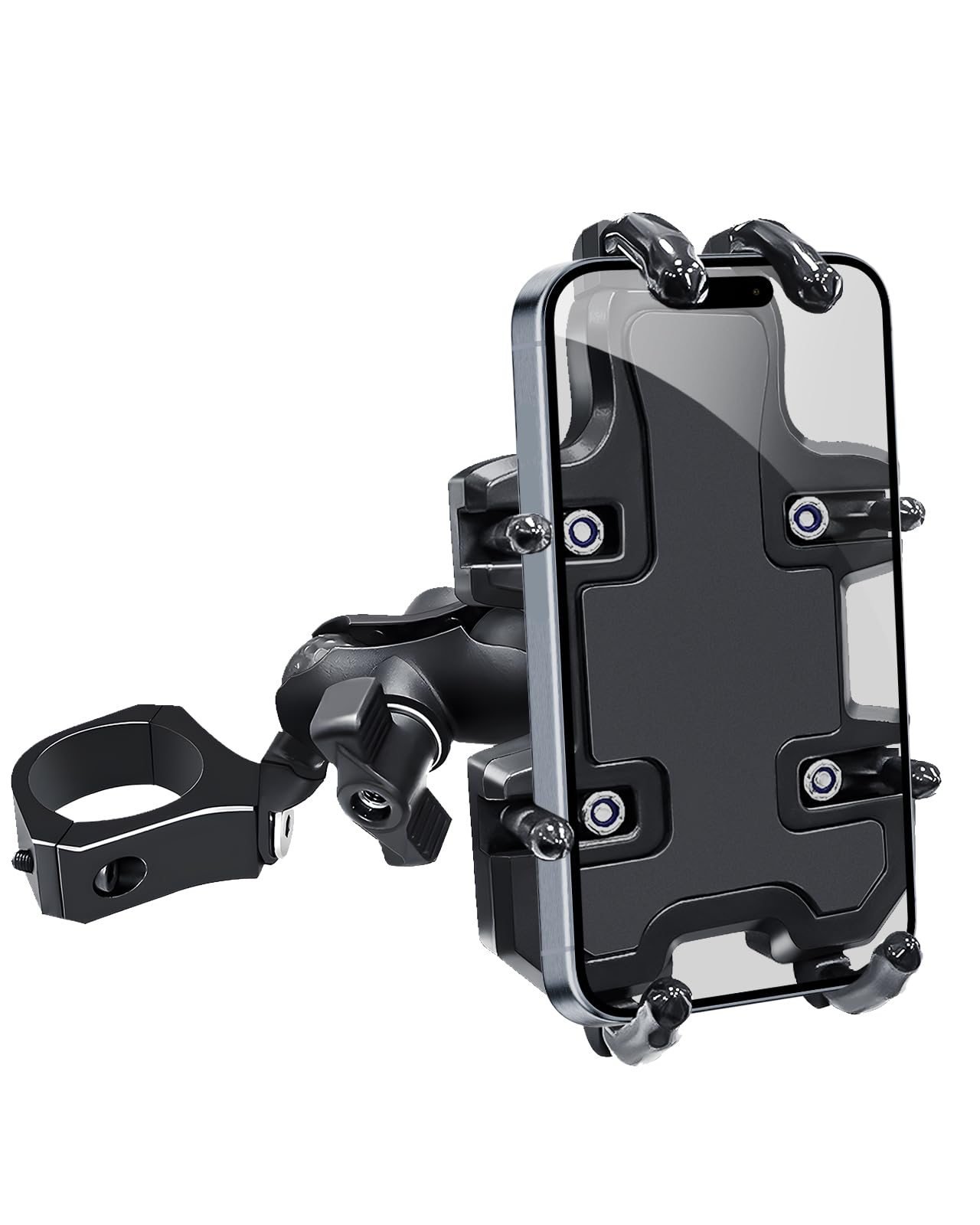Momi Rac Gp Utv Phone Mount-360 Adjustable Heavy Duty Phone Holder 8 Claws Fits 1.75 To 2 Inch Round Tube Fits Rzr Maverick X3 R