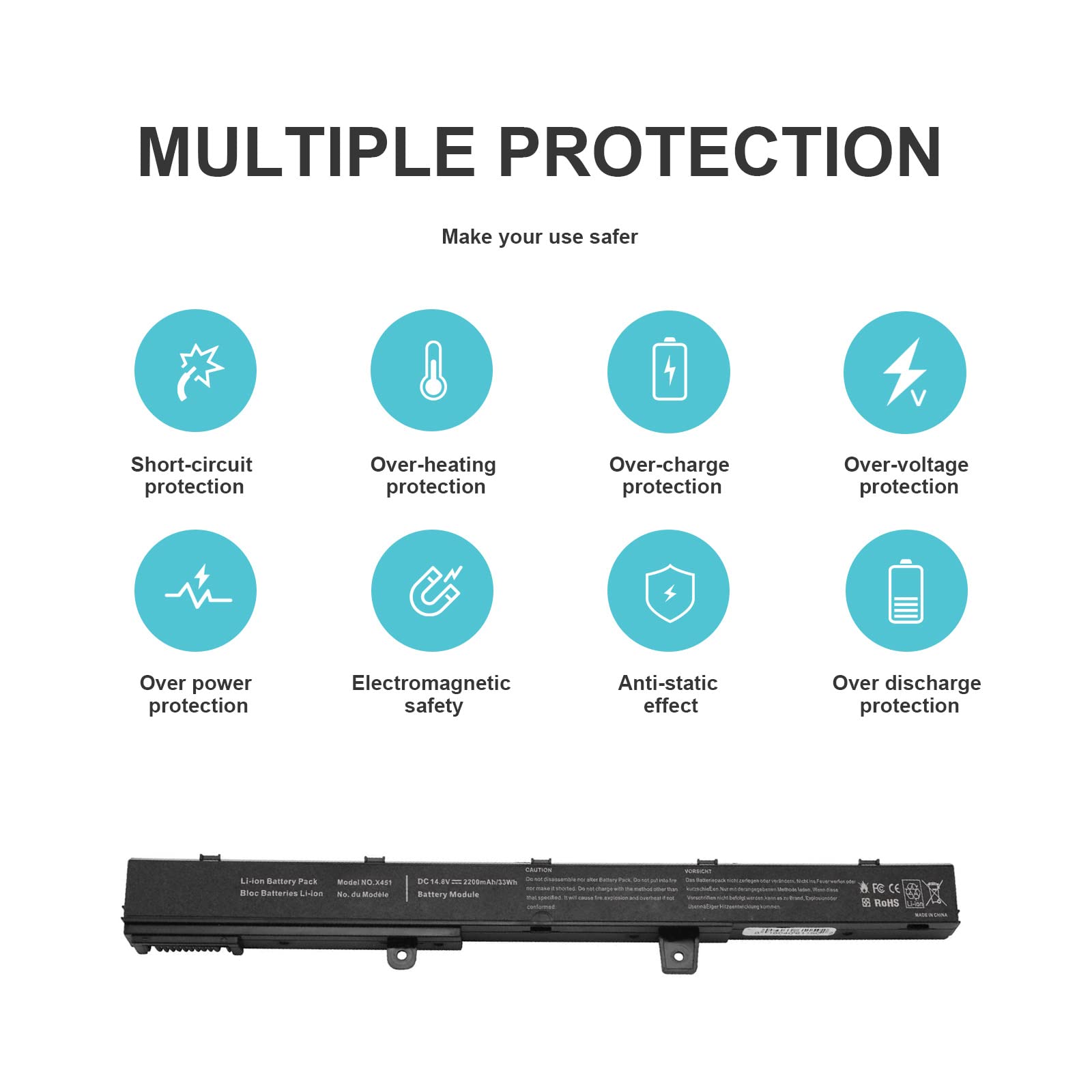Fancy Buying Laptop Battery For Asus X551M X551 X551C X551Ca X551Ma X451 X451C Series A41 D550 0B110 00250100 A31N1319 A41N1308