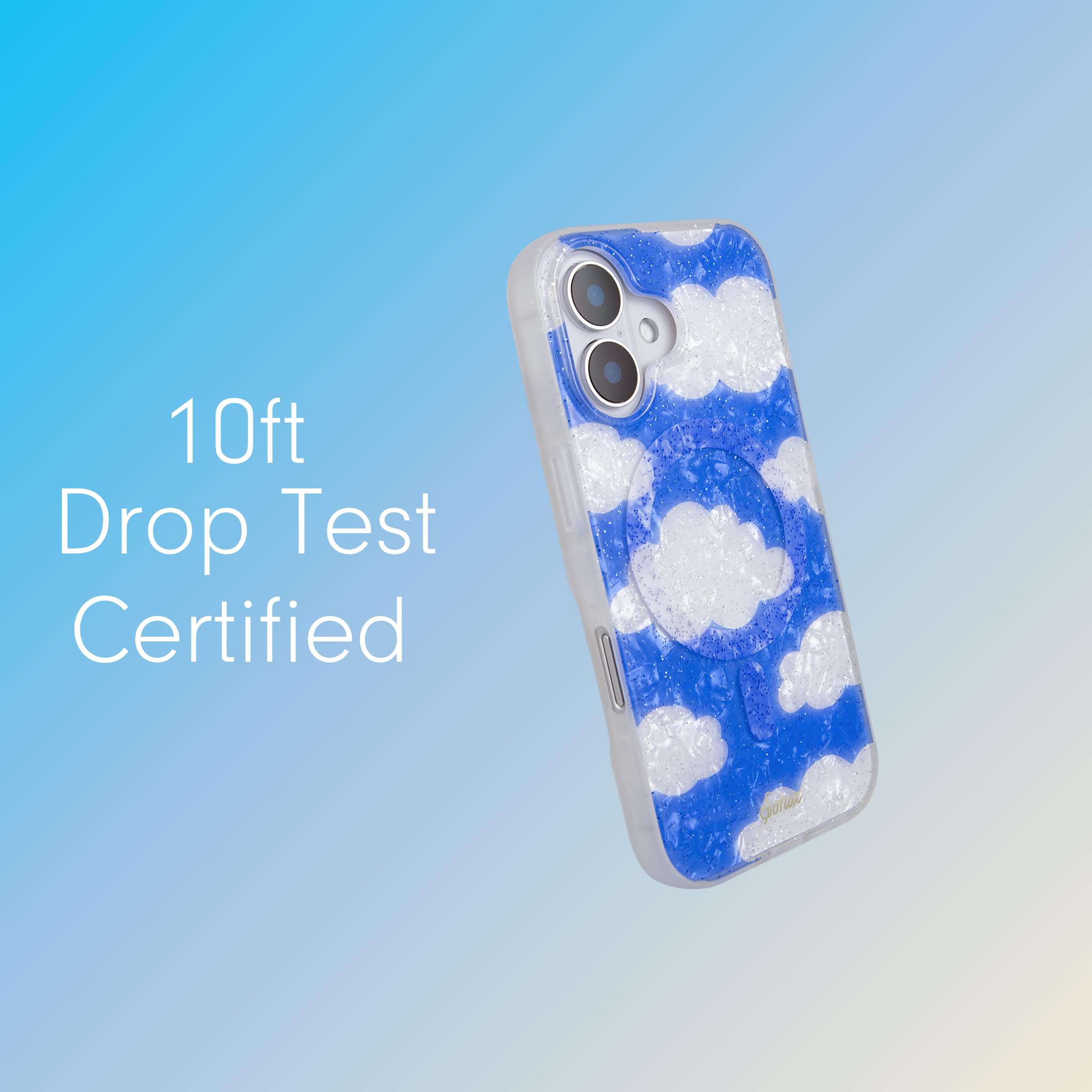 Sonix Case For Iphone 16 | Compatible With Magsafe | 10Ft Drop Tested | Glitter Coulds | Day Dream