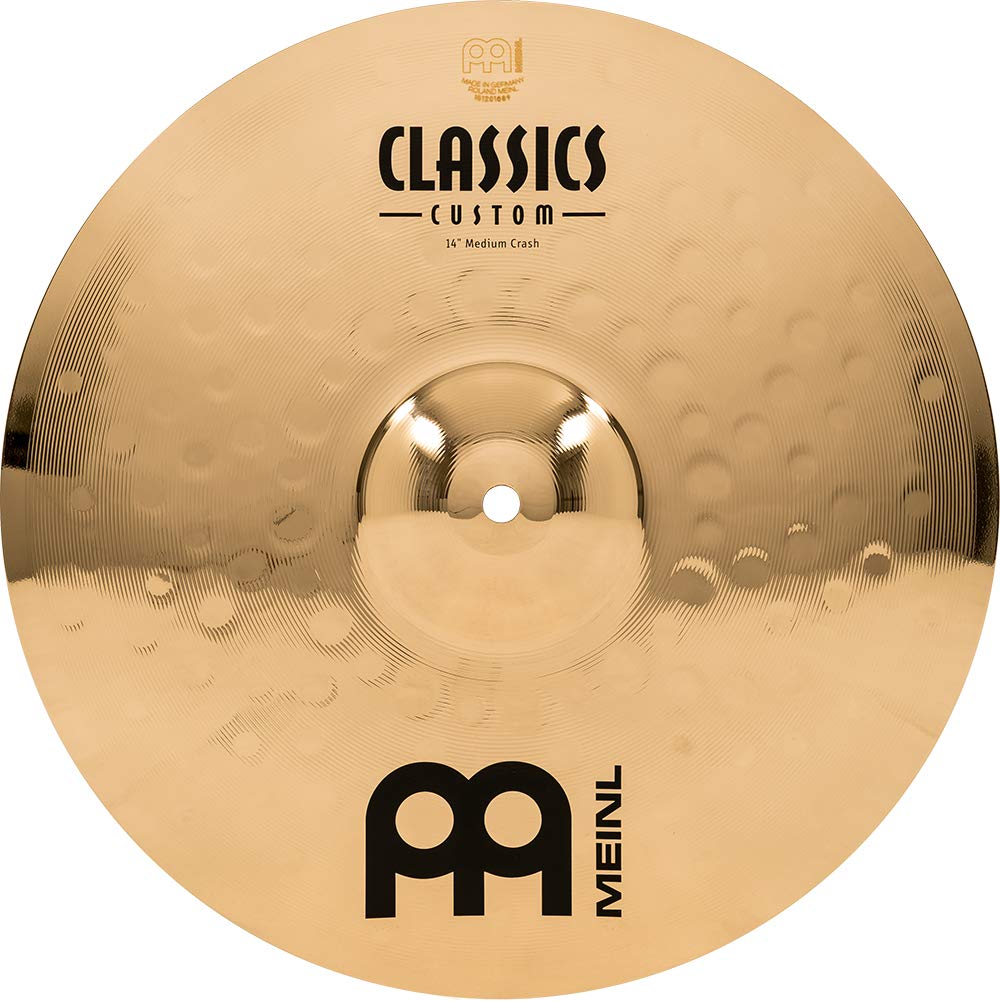 Meinl 14'' Medium Crash Cymbal   Classics Custom Brilliant   Made In Germany, 2 Year Warranty (Cc14Mc B)