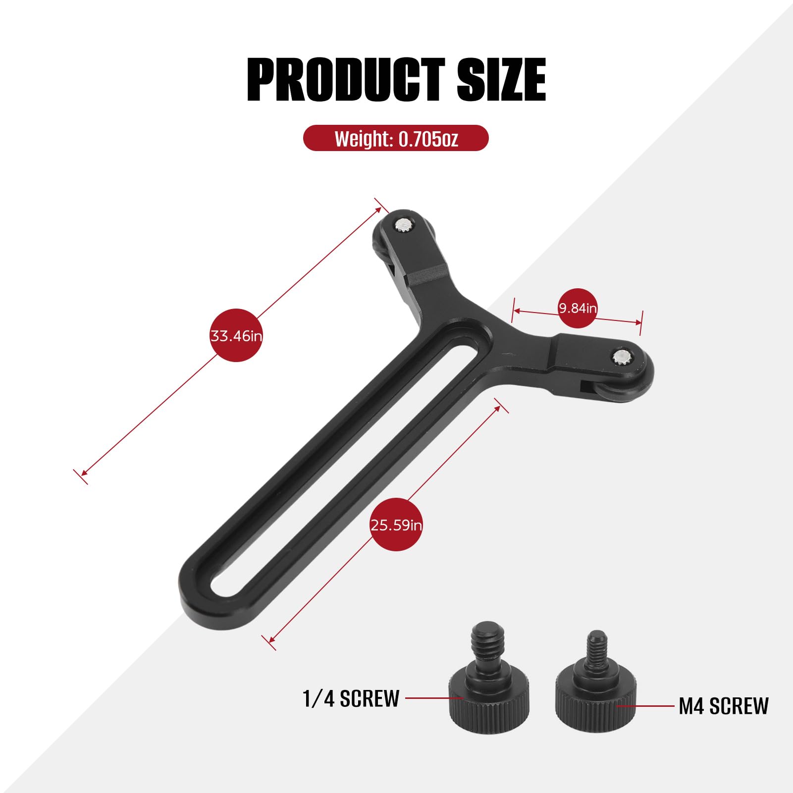 Y Bracket With Double Wheels, Frame Lens Support System With1/4In Slide Screw, For Ronin S Sc And Stabilizer Quick Release Plate