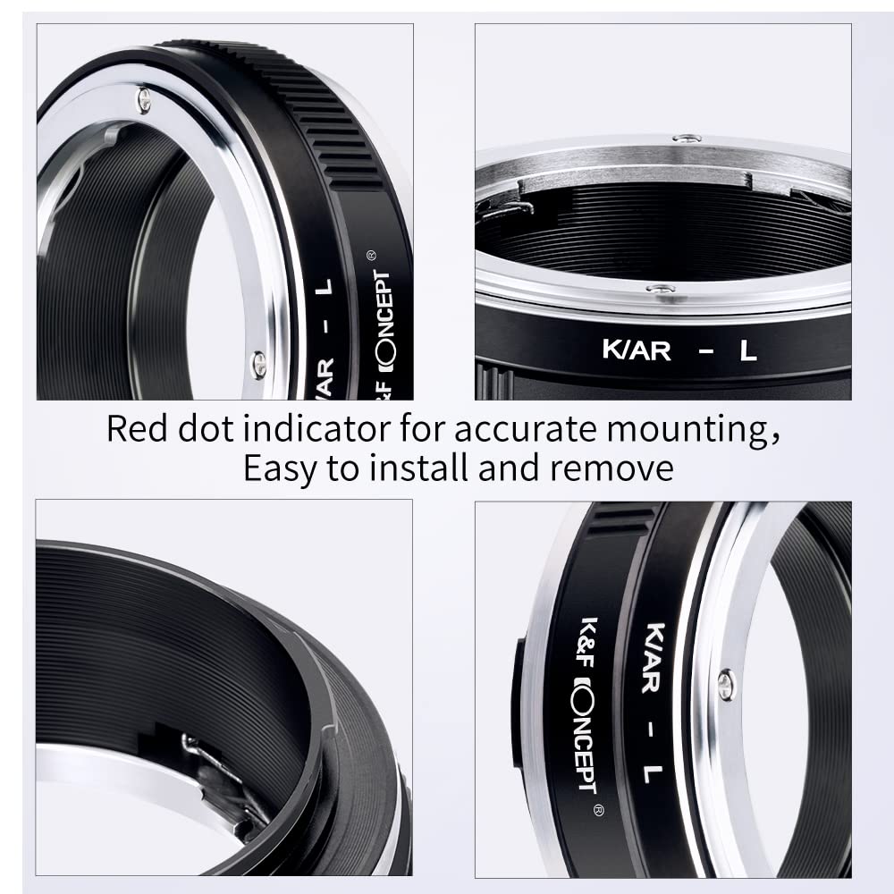 K&F Concept Lens Mount Adapter K/Ar L Manual Focus Compatible With Konica Ar Lens To L Mount Camera Body