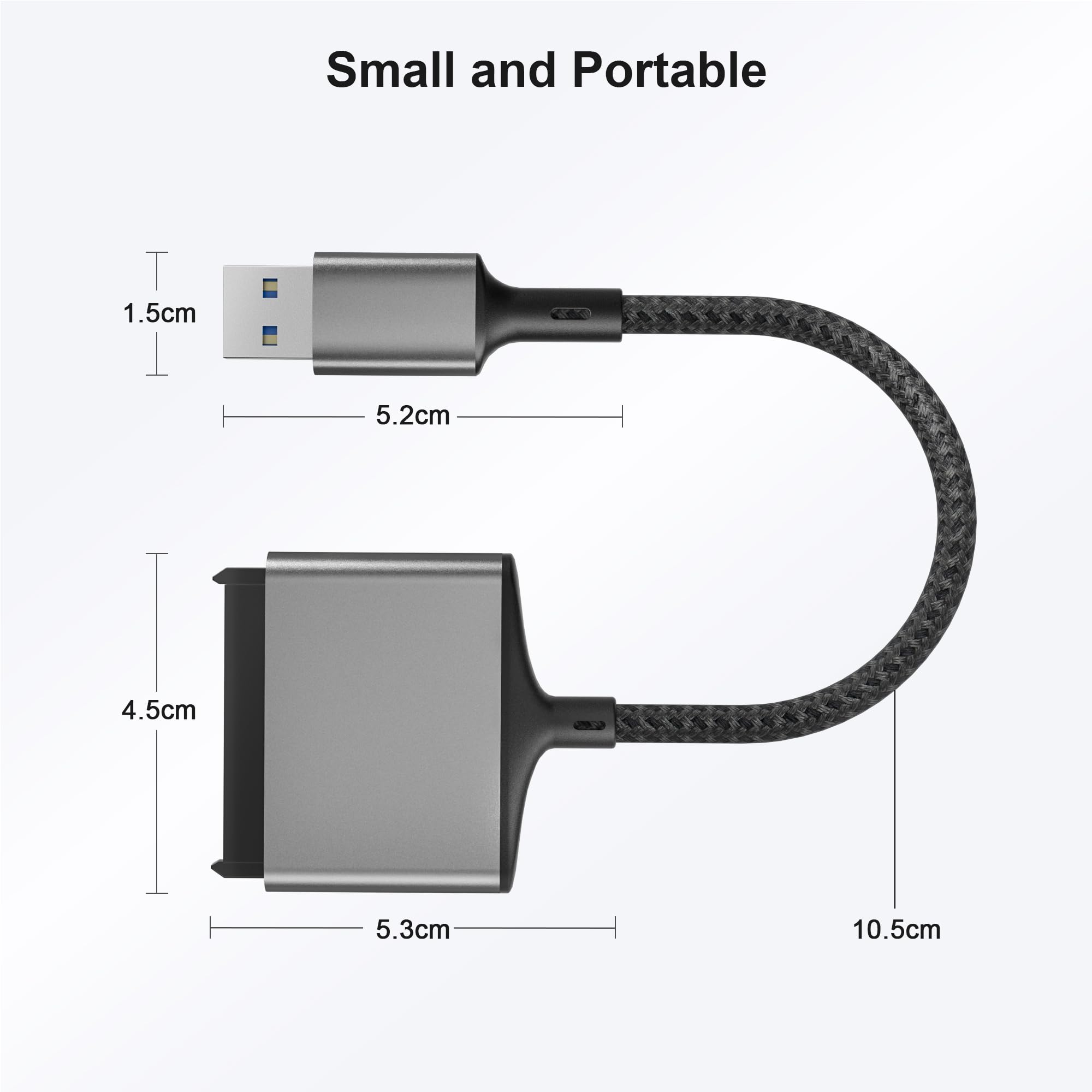 Basesailor Sata To Usb Adapter Cable With Usb C To Usb Adapter,Usb A 3.0 To 2.5'' Sata Iii Hard Drive Reader For Hdd/Ssd Externa