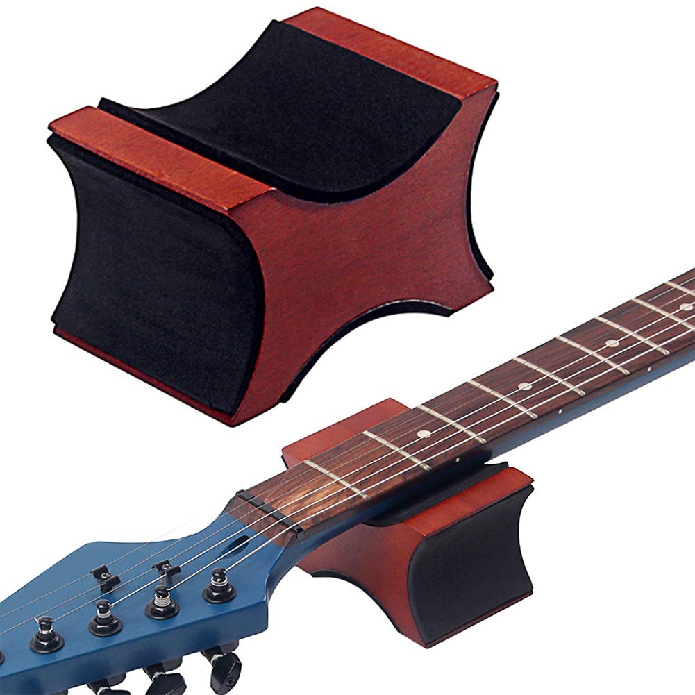 Guitar Neck Rest Support Pillow, Universal Anti Slip Mahogany Neck Rest Works, Two Height Design Luthier Tool For Electric Acous