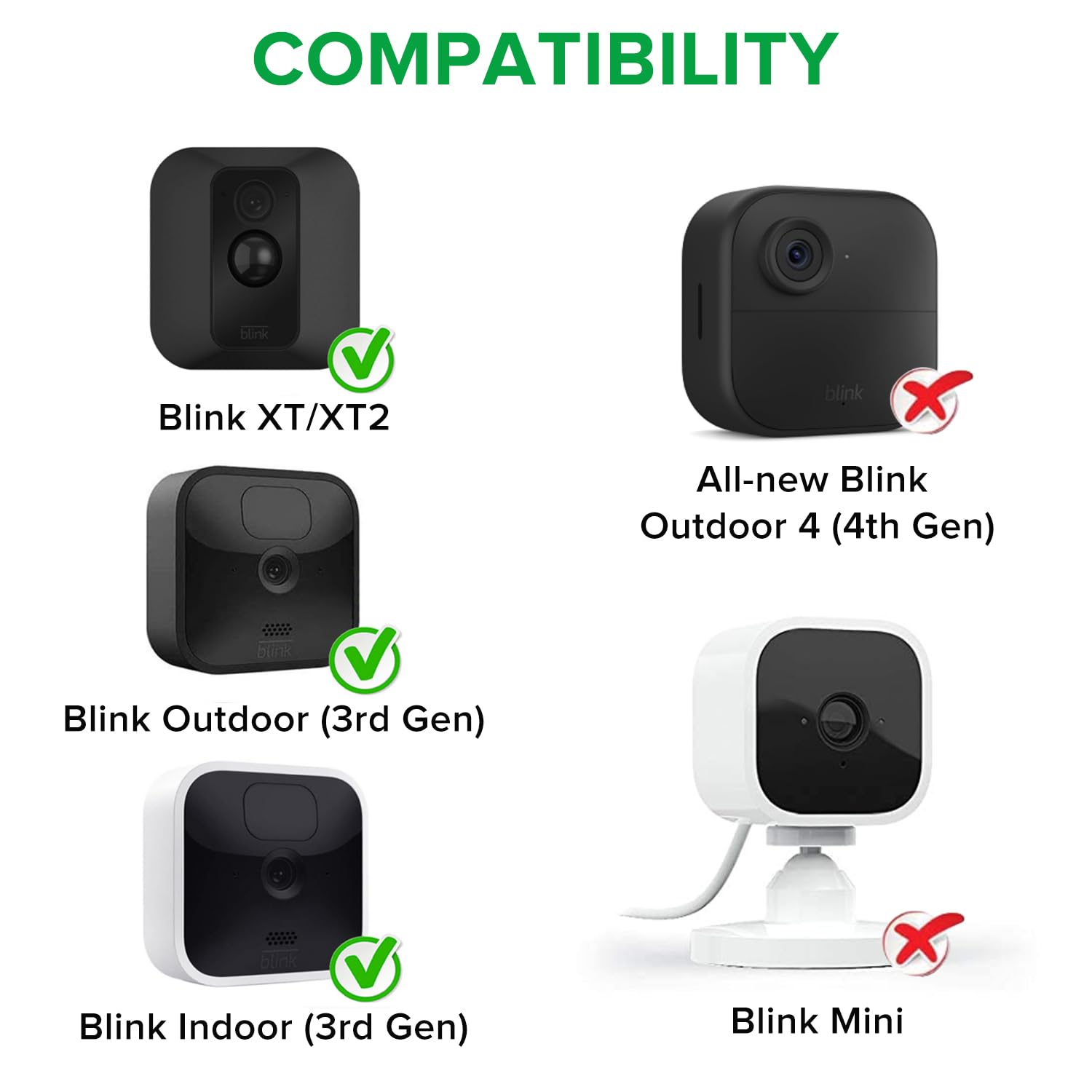 Power Adapter For Blink Xt / Xt2 & Blink Outdoor (3Rd Gen) Camera, With 25 Ft/7.5 M Weatherproof Cable Continuously Charging Blink Camera, No More Battery Changes   Black