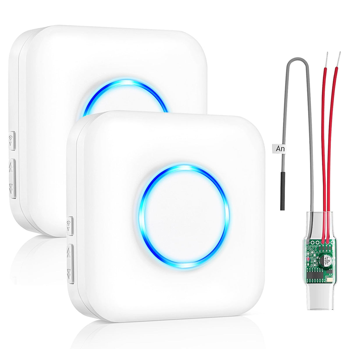 Wireless Doorbell Extender With Receiver Connects To Existing Hardwired Doorbell Into Wireless Door Bell With 656 Ft Range, 58 C