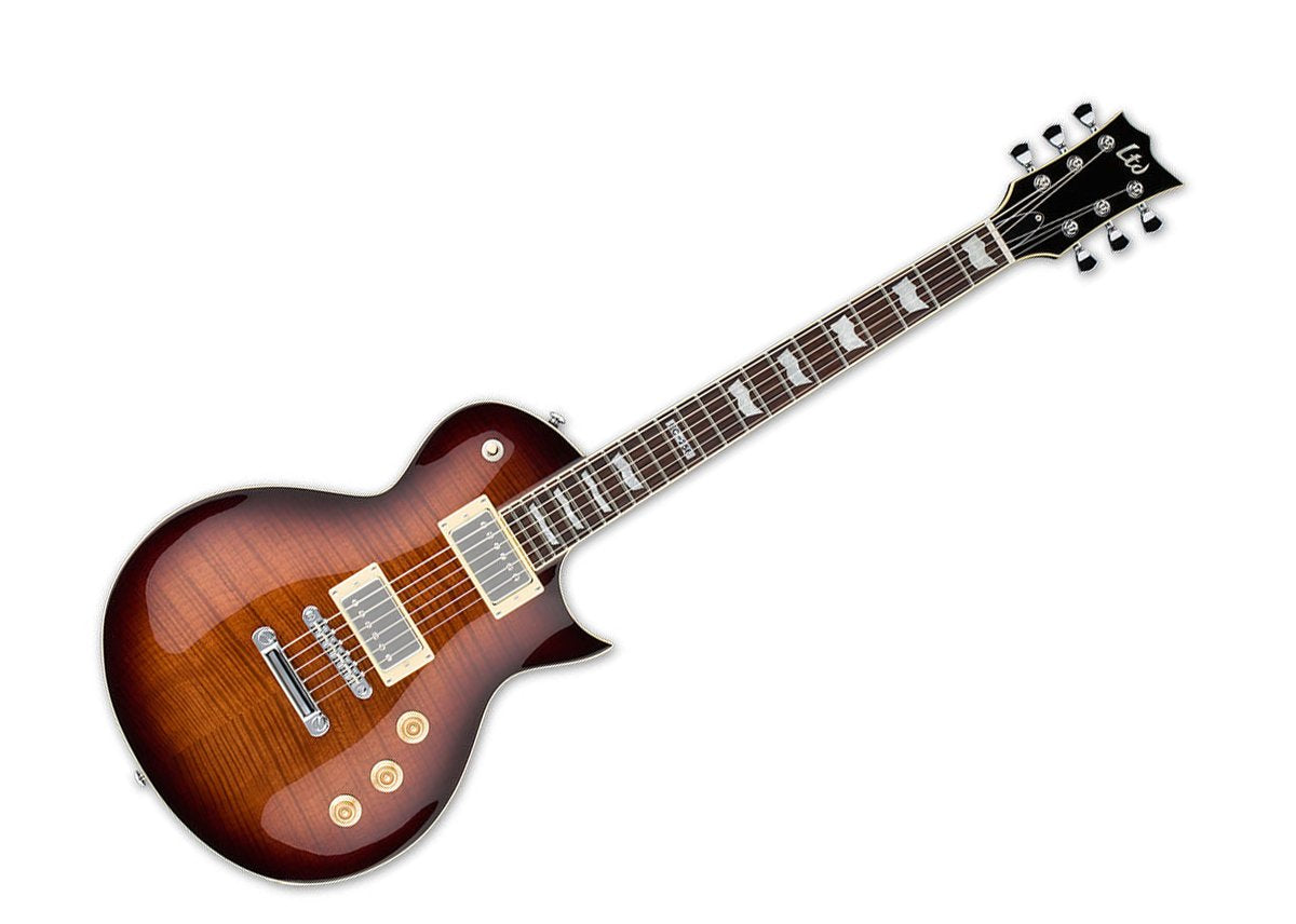 ESP LTD EC-256FM Electric Guitar, Dark Brown Sunburst