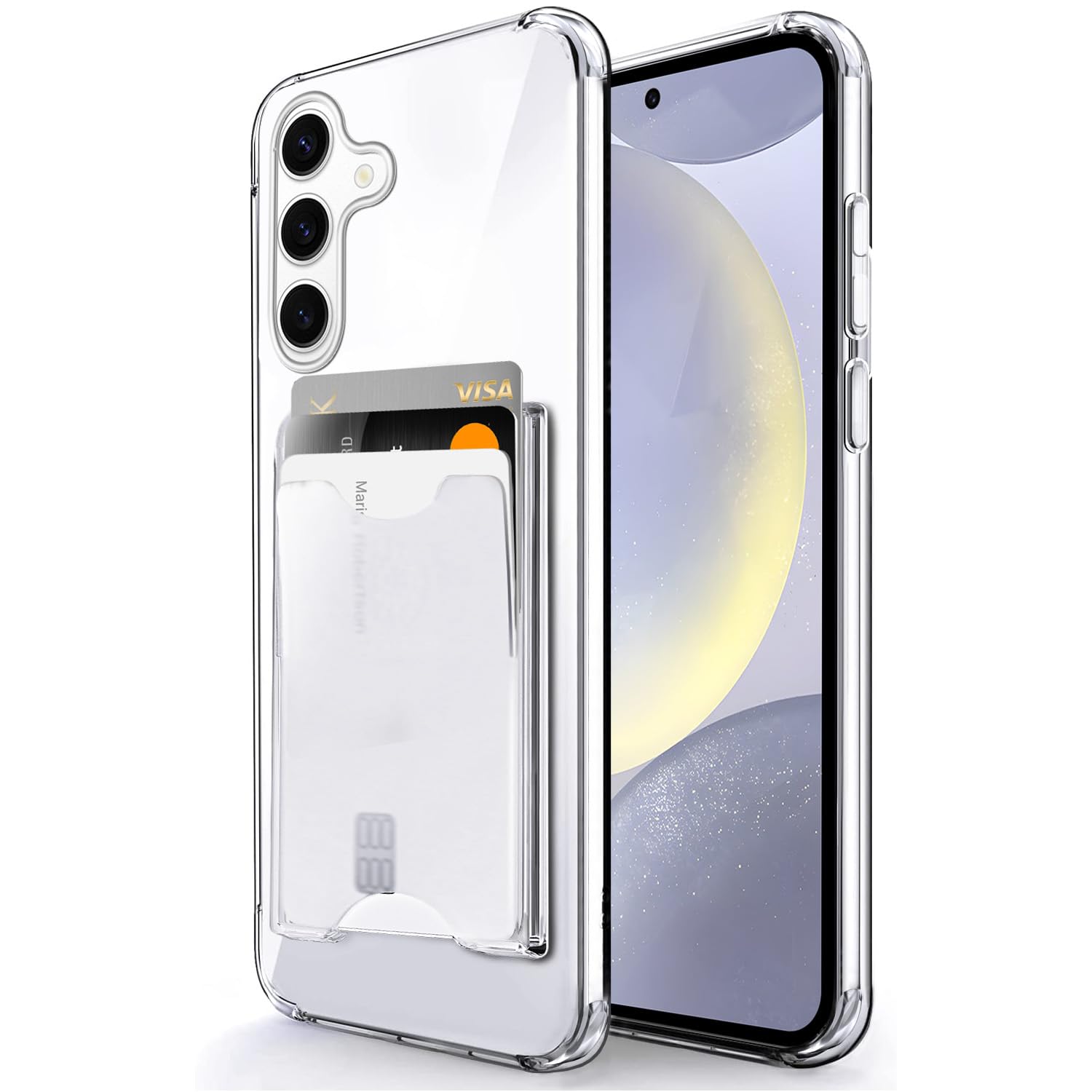 Shields Up for Samsung Galaxy S25 Plus Case, Galaxy S25 Plus Case, Minimalist Wallet Case with Card Holder, Slim Protective Soft