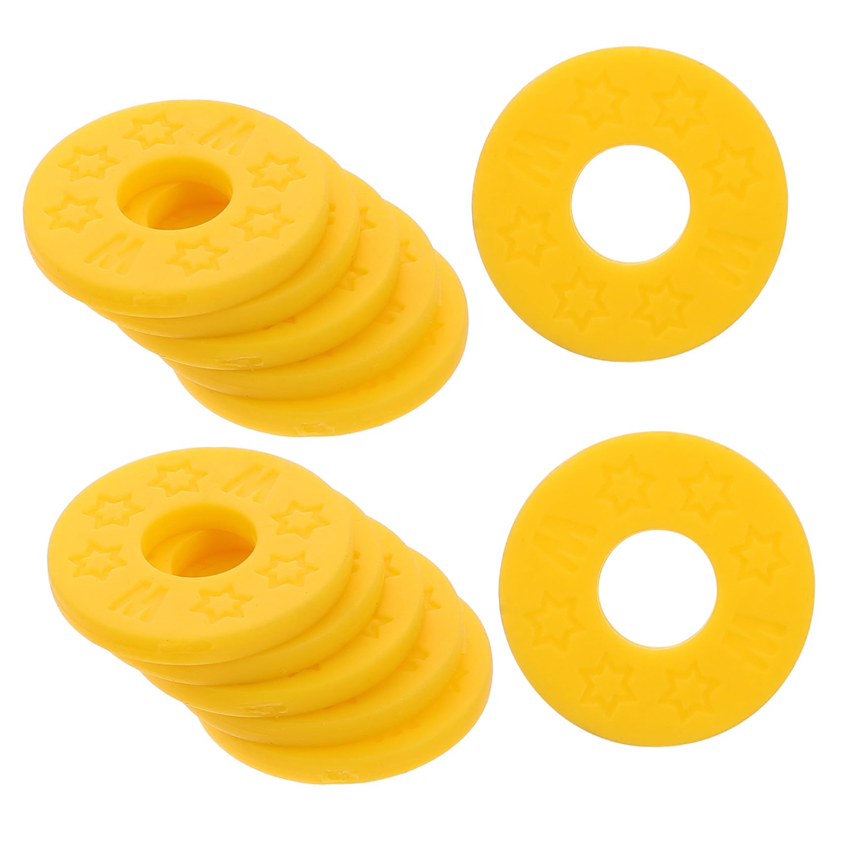 Toddmomy 12pcs Guitar Strap Locks PE Washers Locking Accessories for Electric Guitar Bass Ukulele  Prevent Strap Detachment and
