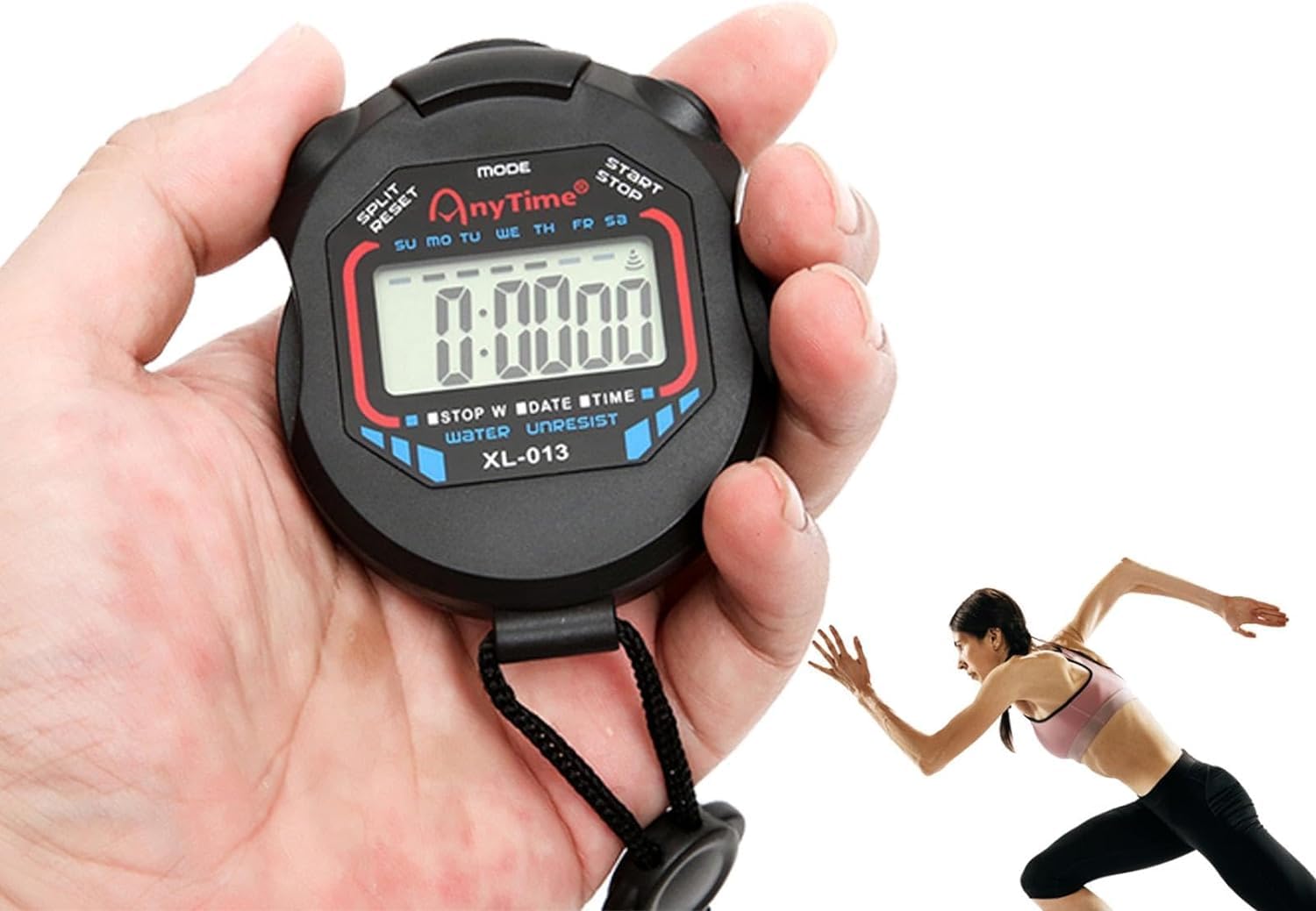 Camybb Multi Function Professional Handheld Electronic Digital Lcd Chronograph Timer Stopwatch Sportwatch