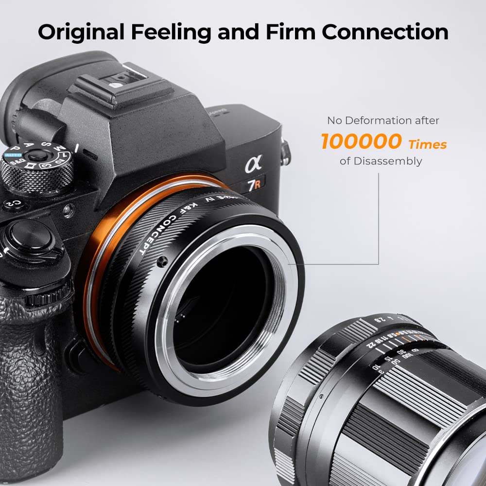 K&F Concept Lens Mount Adapter M42 Nex Iv Manual Focus Compatible With M42 Lens And Sony E Mount Camera Body