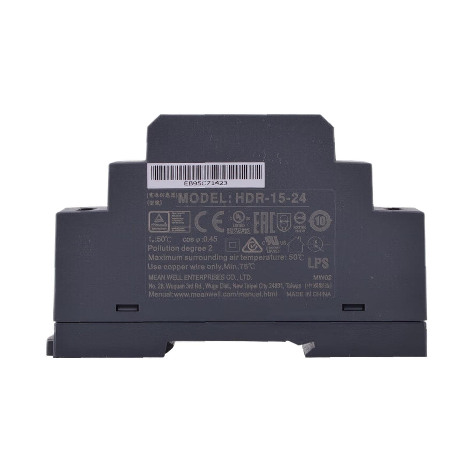 Meanwell HDR-15-24 Power Supply - 15W 24V 0.63A - Ultra Slim