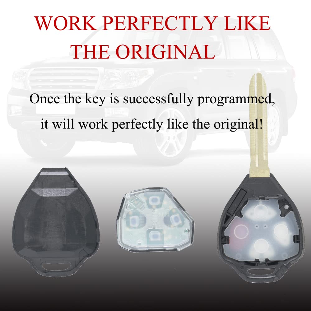 Key Fob Remote Replacement Fits For Toyota Camry 2007 2008 2009 2010 2011/Corolla 2009 2010 Hyq12Bby Keyless Entry Remote Contro
