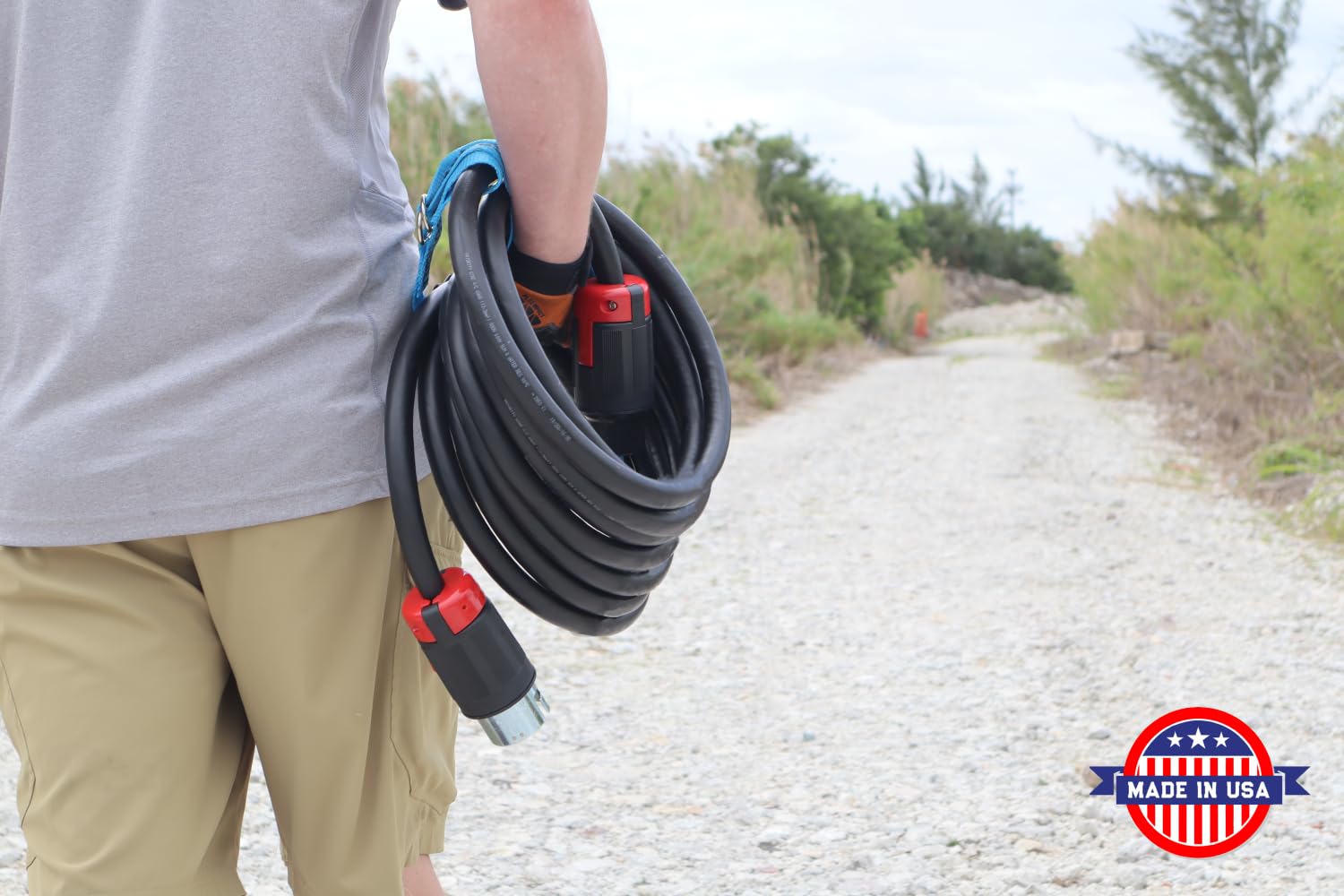 Power Assemblies Spider Box Twist Lock Generator Power Extension Cord, 50 Amp, 125/250V, Soow Cable Type, Gauge 6/4, Professiona