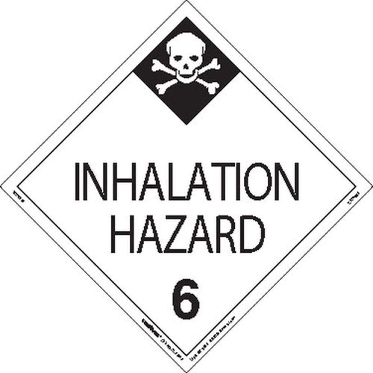 Labelmaster Z Rvw29 Inhalation Hazard Hazmat Placard, Worded, Rigid Vinyl (Pack Of 25)