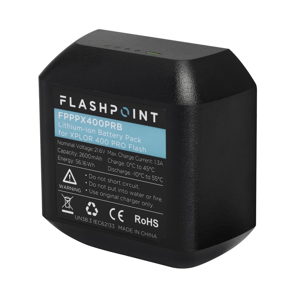 Flashpoint Rechargeable Lithium Ion Battery Pack For Xplor 400 Pro (Ad400Pro) Flash (21.6V, 2600Mah)   Godox Wb400P
