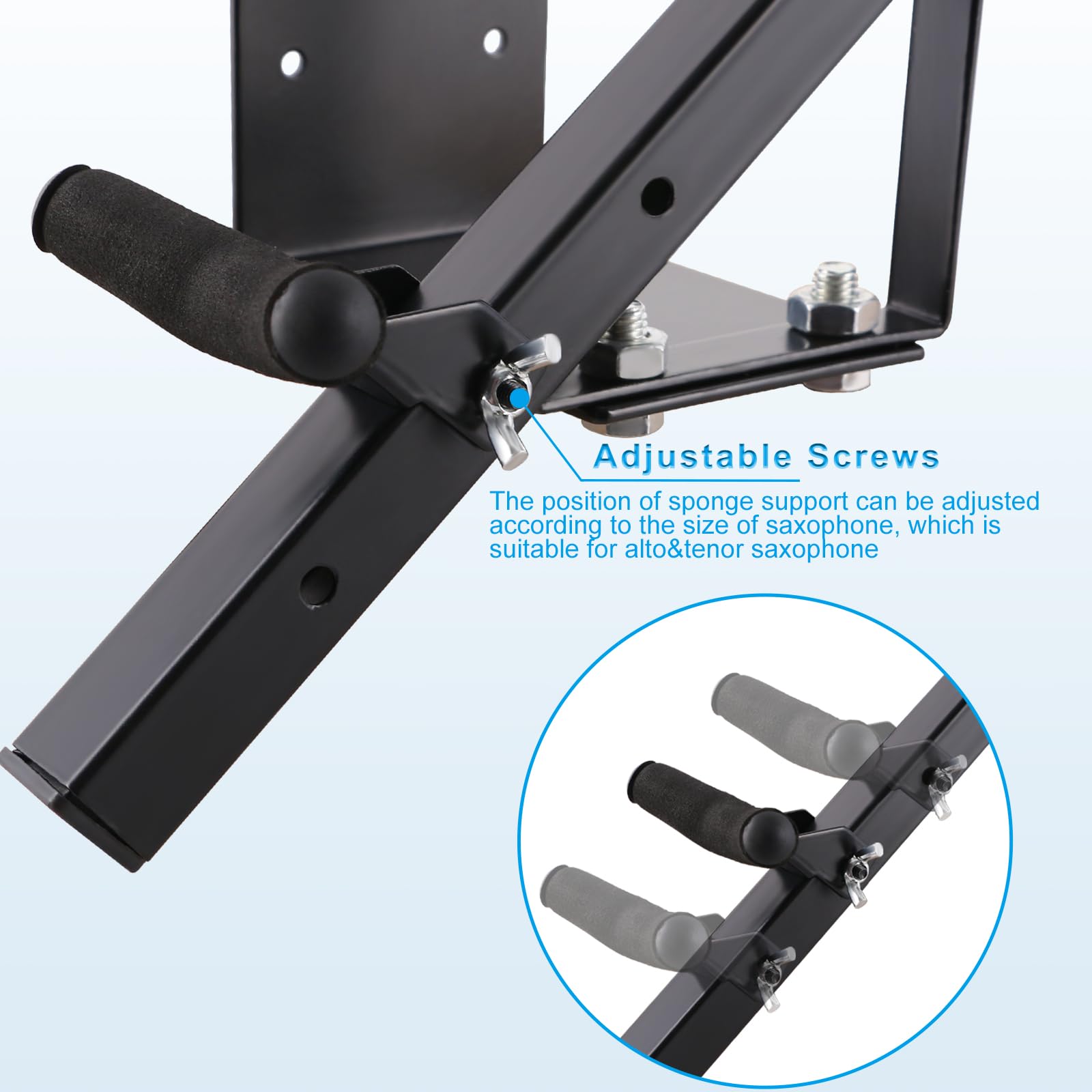 Eastrock Alto&Tenor Saxophone Wall Stand Saxophone Wall Mount Saxophone Holder Rack (Saxophone Wall Stand)