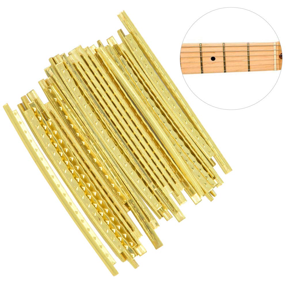 High Strength Brass Durable Fingerboard Fret Wire, Electric Guitar Fret Wire, 24Pcs/Set Anti Corrosion For Guitar Enthusiasts Pr