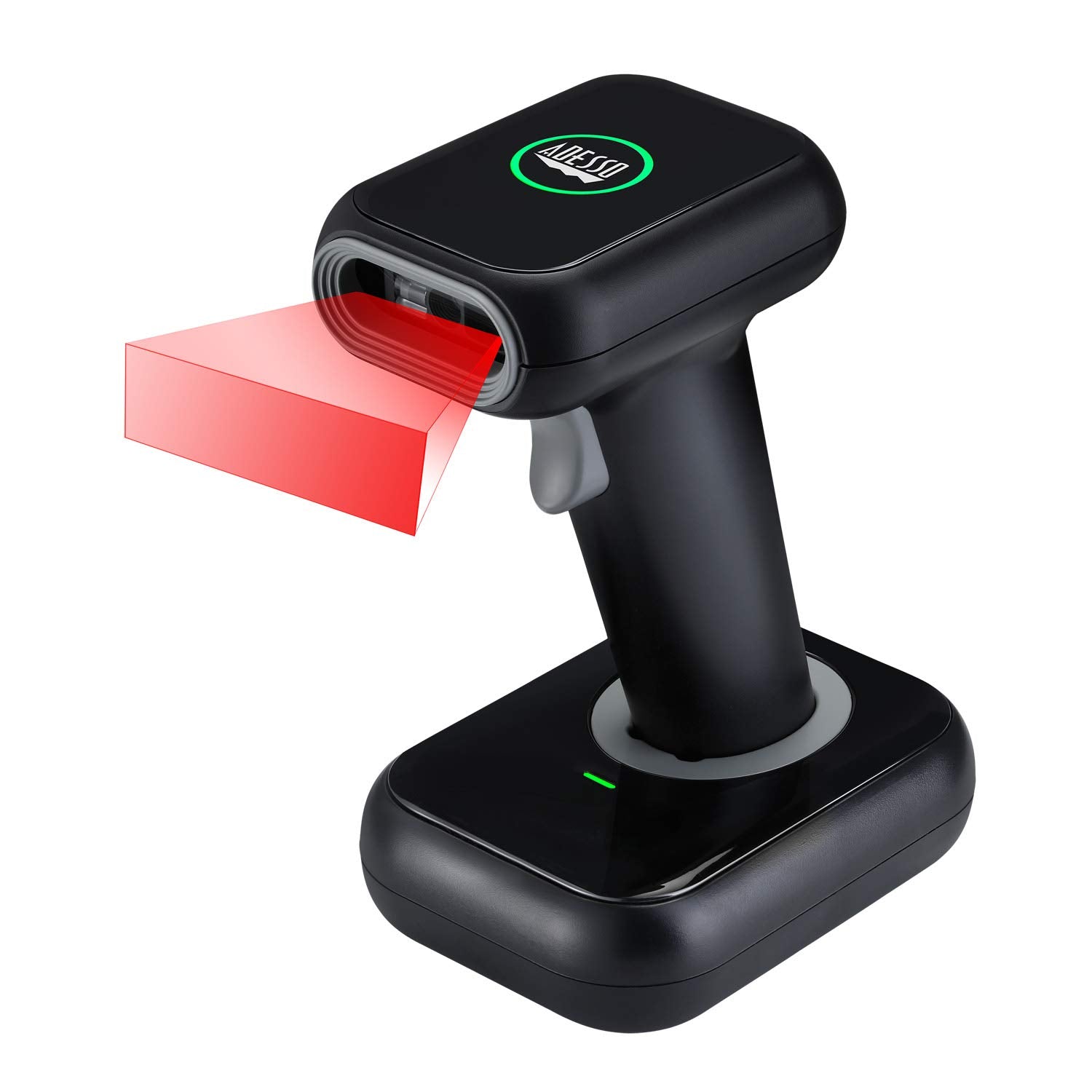 Adesso Nuscan 2700R Wireless Barcode Scanner with Charging Cradle - High-Speed 2D Scanning Engine, 120 FPS, 2.4GHz RF Wireless T
