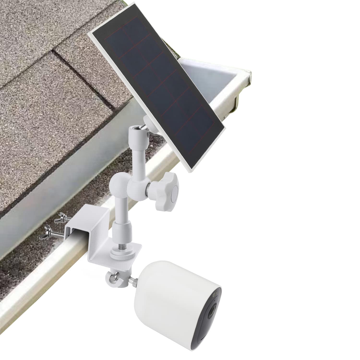 Alertcam 2 In 1 Weatherproof Gutter Mount For Arlo Solar Panel And Arlo Pro/Arlo Pro 2/Arlo Pro 3/Arlo Pro 4/Arlo Ulra Security