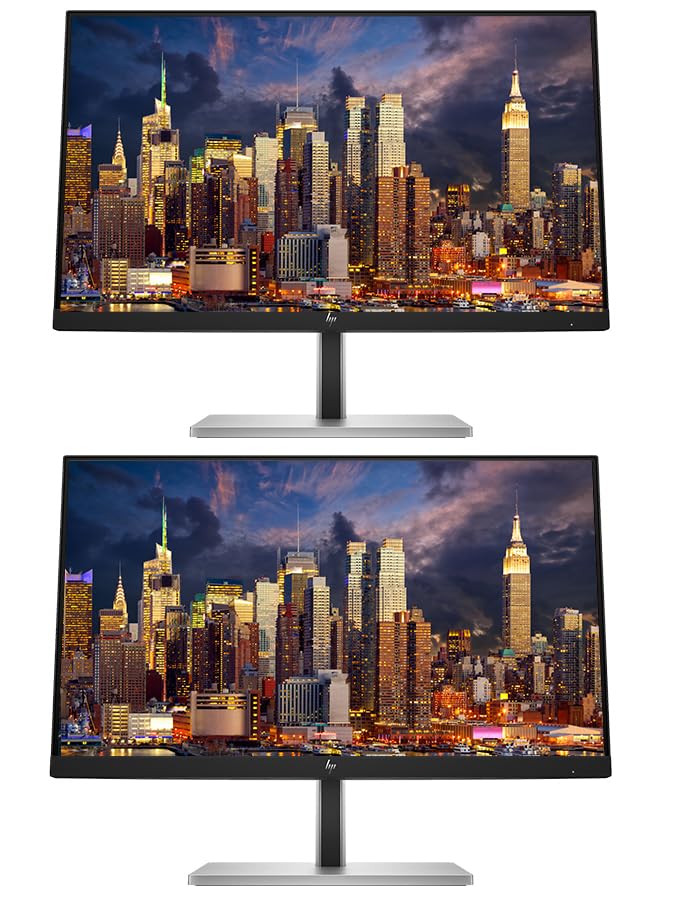 Hp Elitedisplay E32K G5 32 Inch 4K Ultra Hd Lcd Ips Monitor, 2-Pack Bundle With Full Dock, Hdmi, Usb-C, Ethernet, And Displaypor