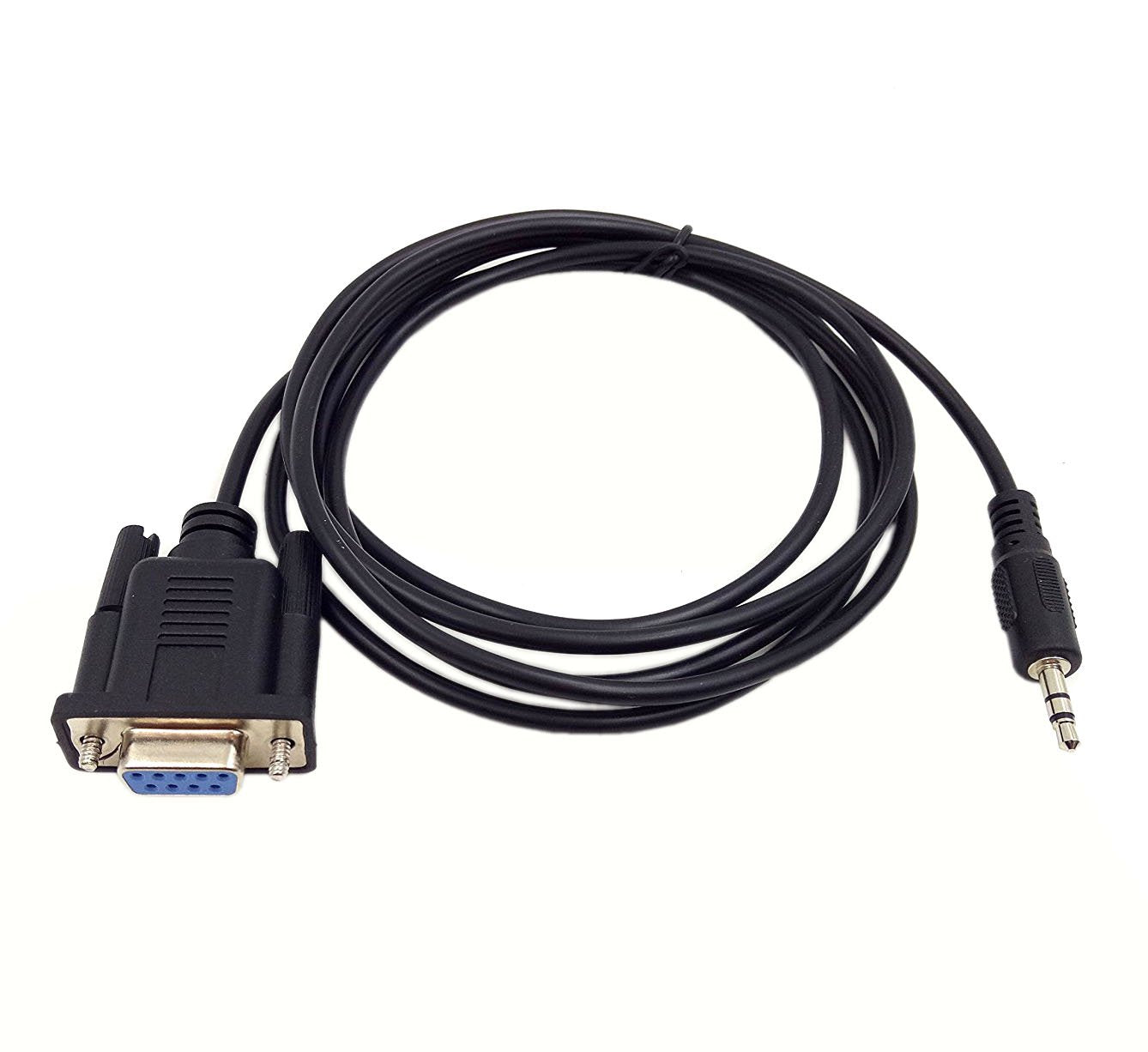 Qaoquda Db9 9 Pin Female To 3.5Mm Male Plug Serial Cable Rs232 To 1/8 Inch Conversion Cable Cord- 6Ft/1.8M