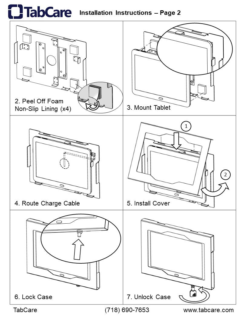 Tabcare Locking Security Metal Case For Lenovo 10E Chromebook Tablet Supports Wall Mount 75/100 Mm Vesa (White, 10E Chromebook)