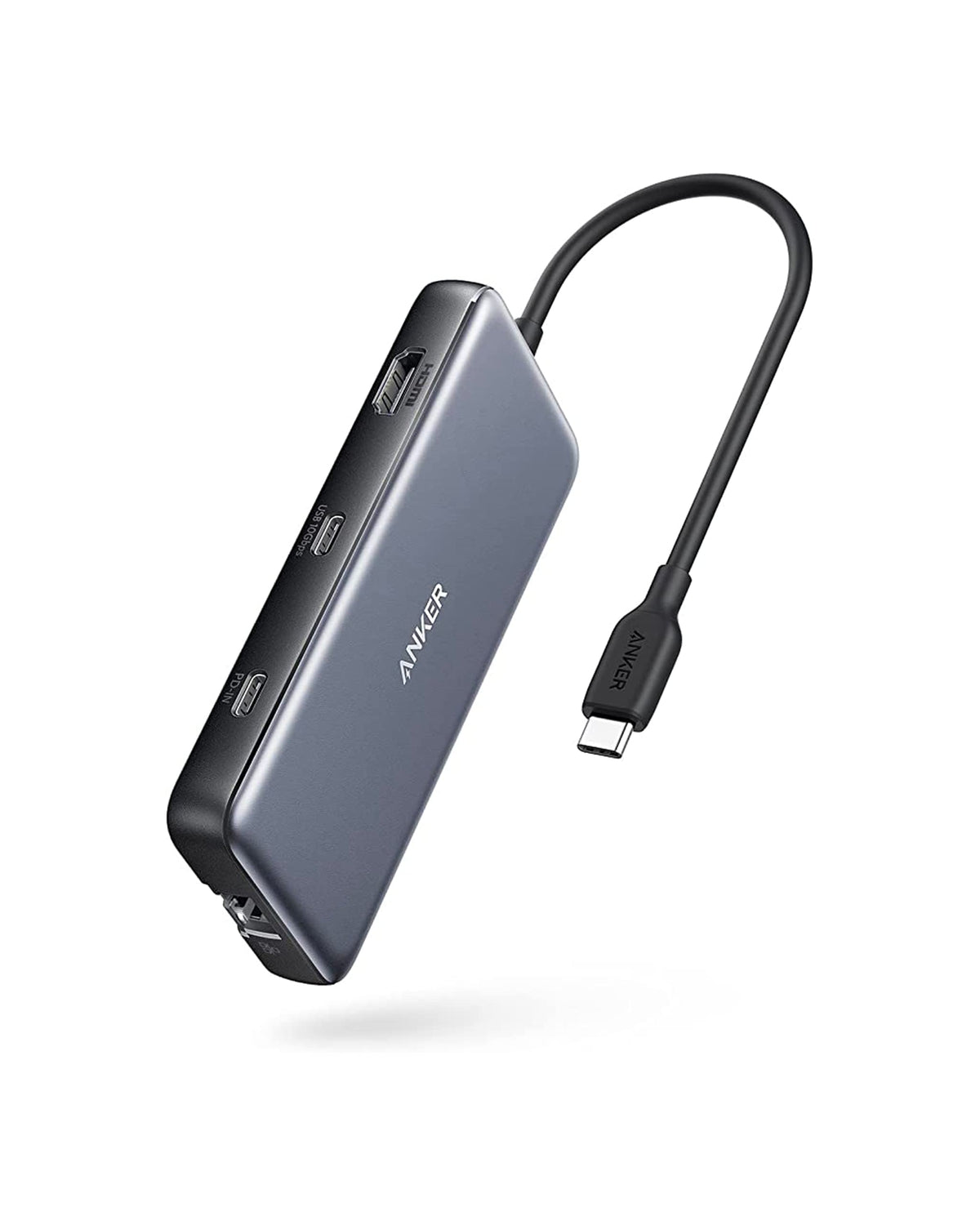 Anker 555 Usb C Hub (8 In 1), With 100W Power Delivery, 4K 60Hz Hdmi Port, 10Gbps Usb C And 2 A Data Ports, Ethernet Microsd Sd 