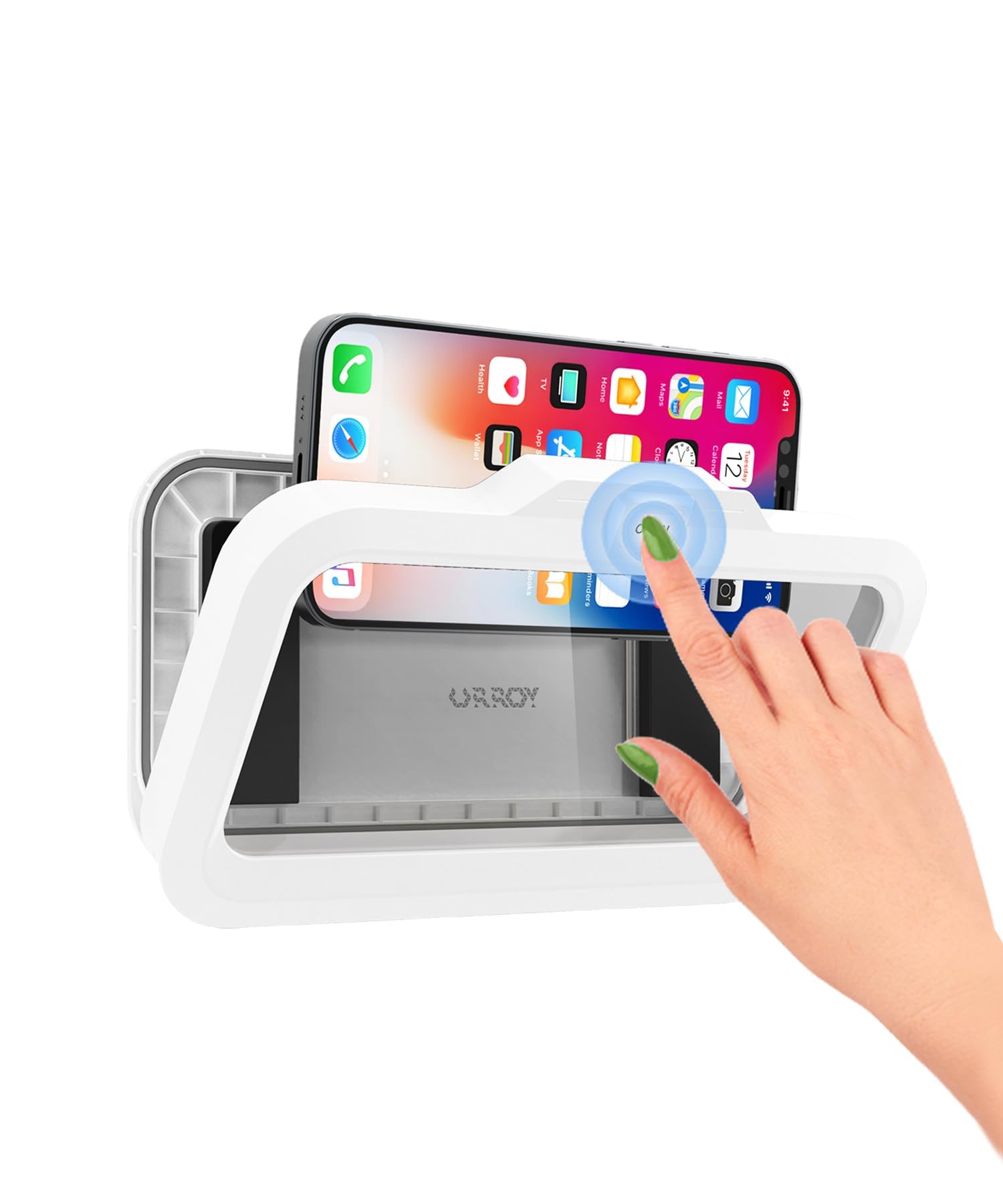 Urroy Shower Phone Holder Waterproof One-Touch Open Shower Phone Case Anti-Fog & Sensitive Touchscreen Bathroom Wall Phone Mount